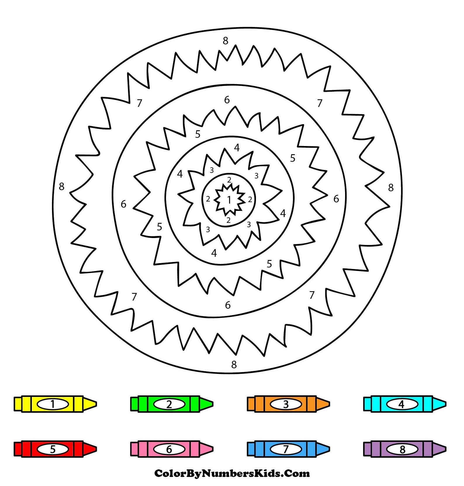 Abstract Mandala Color By Number