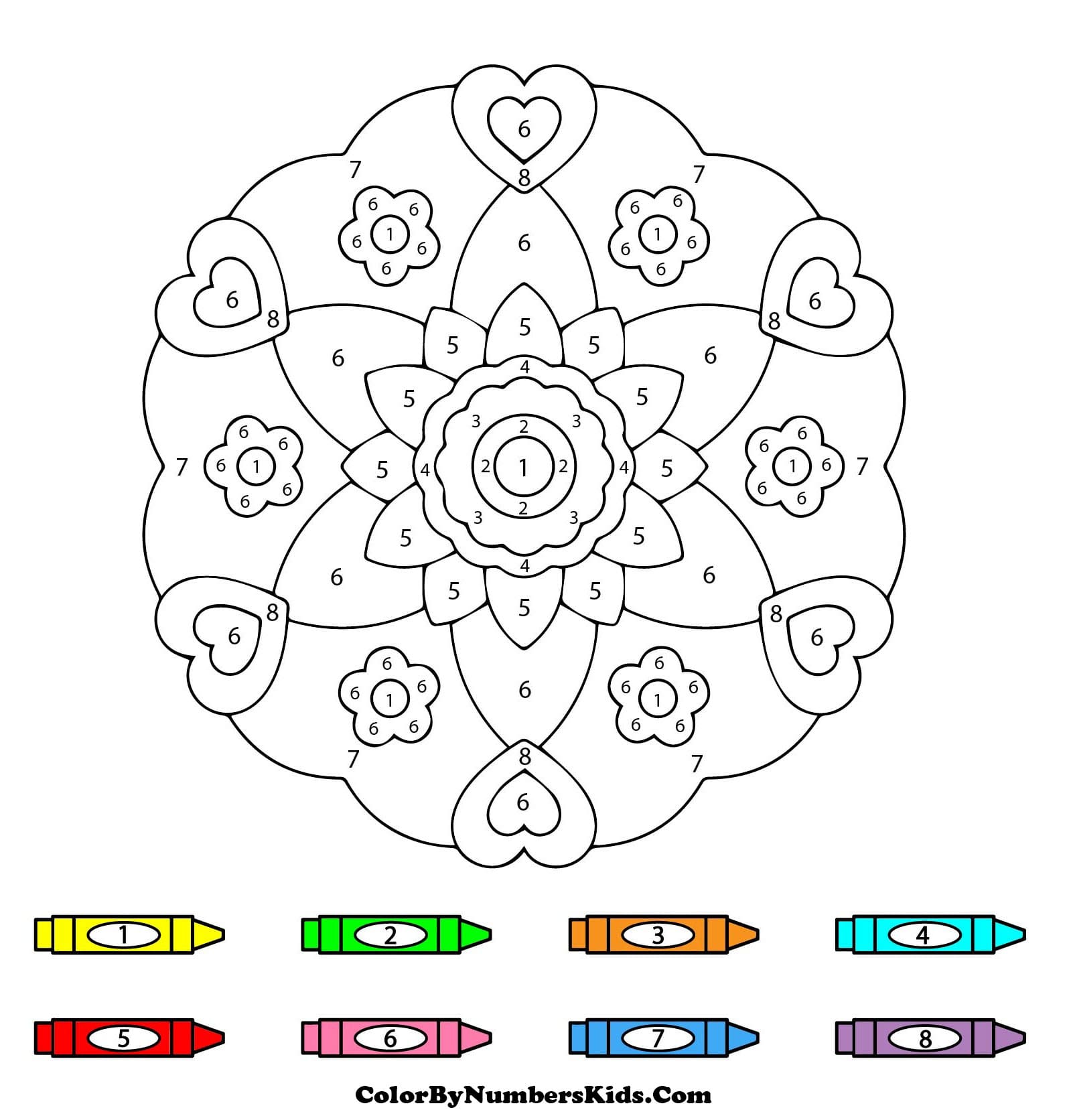 Beautiful Mandala Color By Number