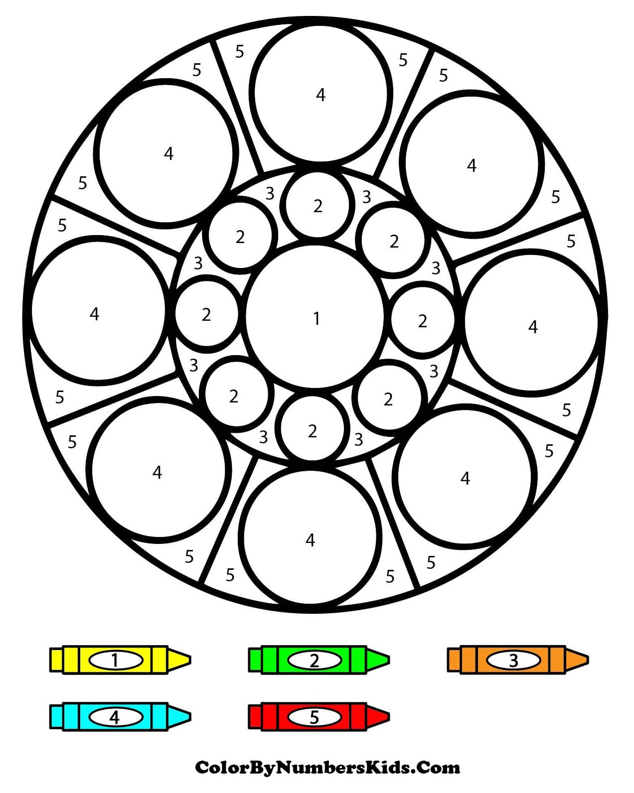 Circle Mandala Color By Number