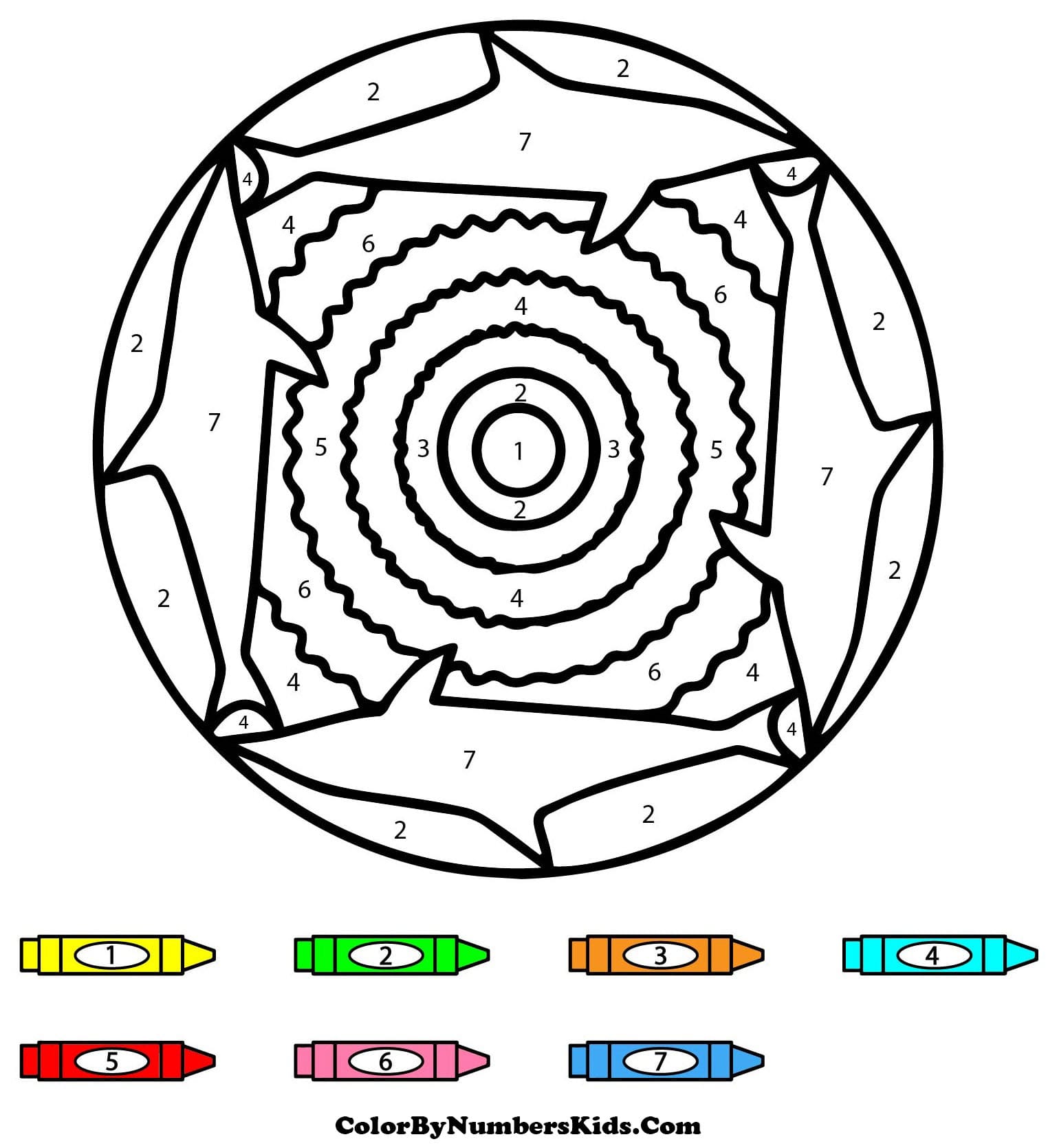 Dolphin Mandala Color By Number