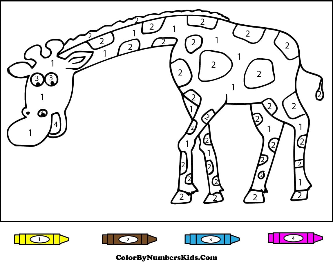 Fun Giraffe Color By Number