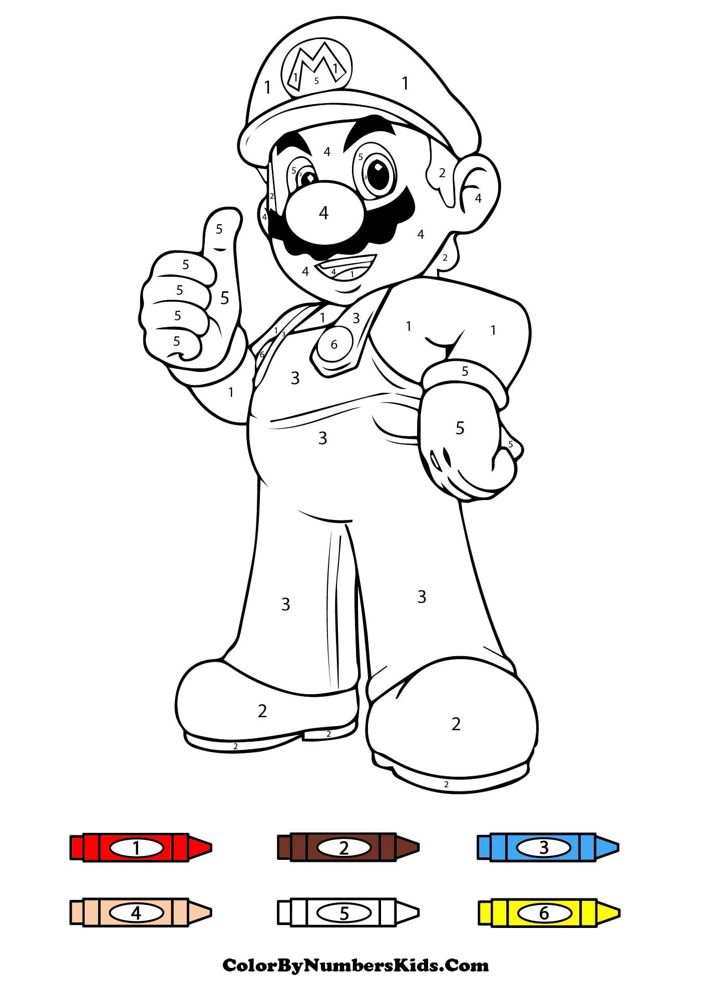 Nice Mario Color By Number