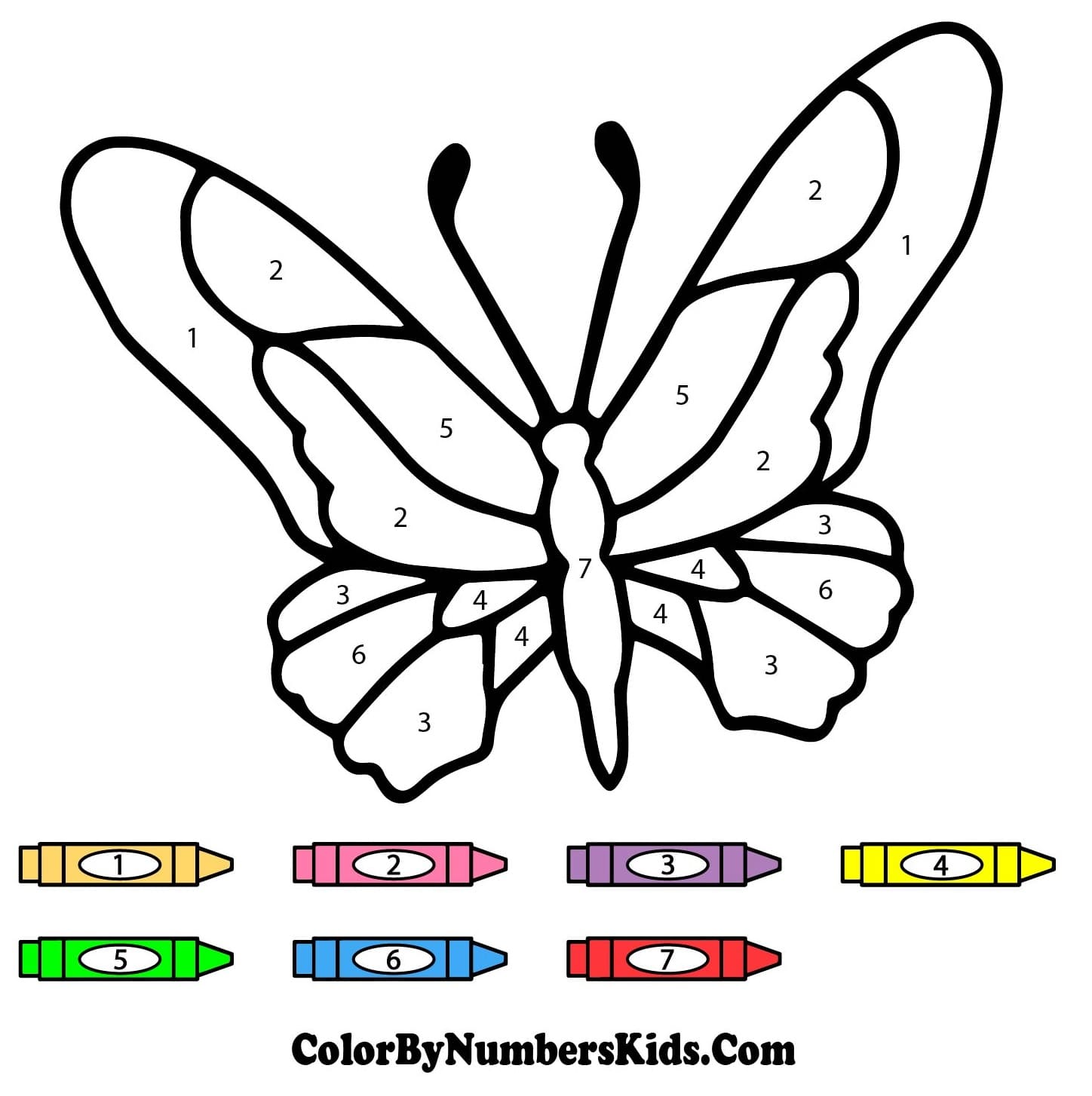 A Beautiful Butterfly Color By Number