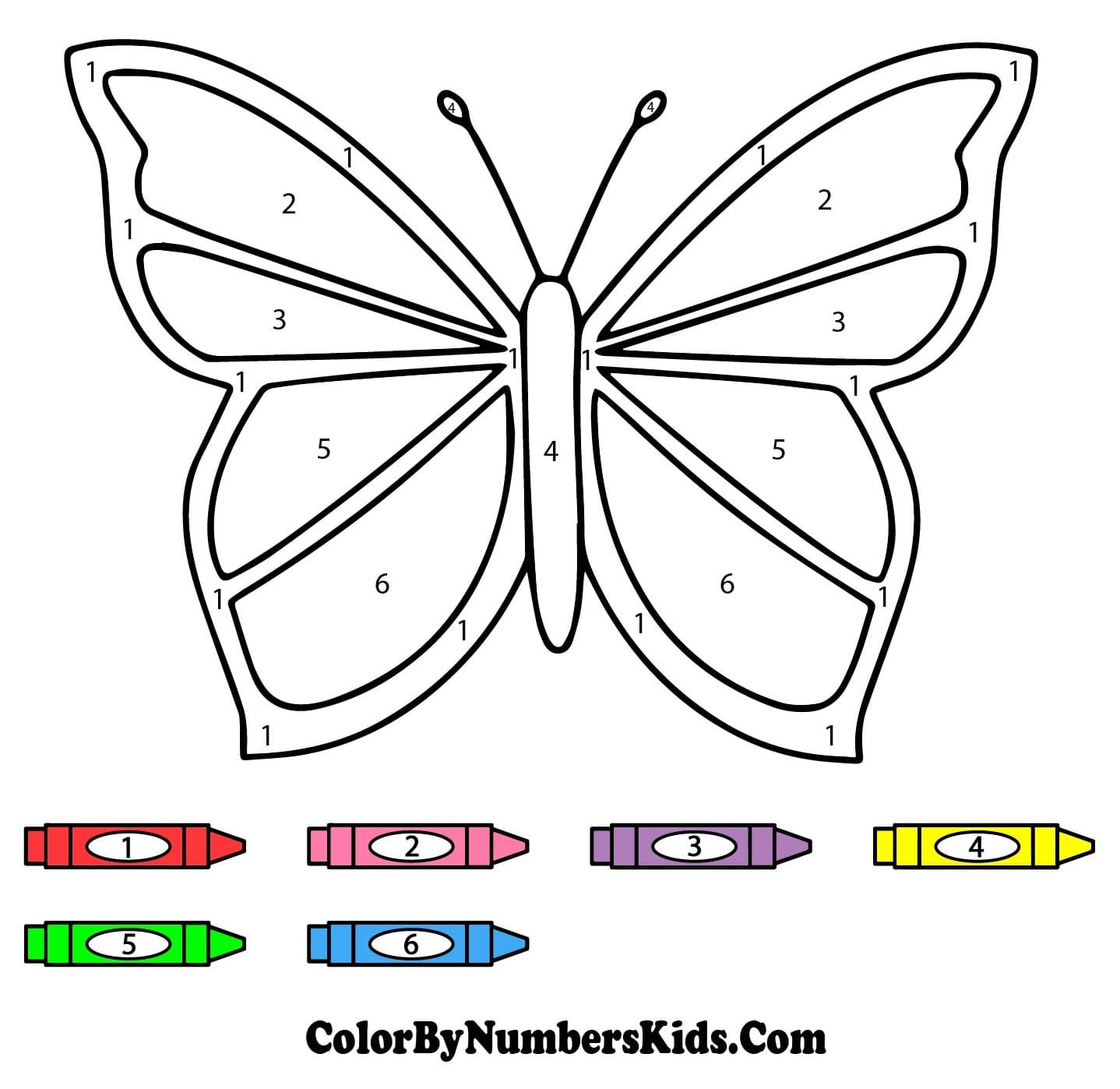 Perfect Butterfly Color By Number