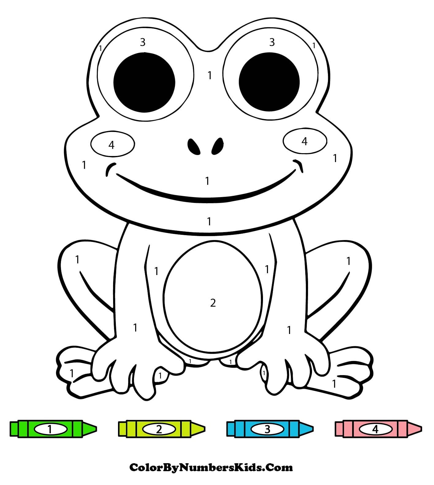 A Cute Frog Color By Number