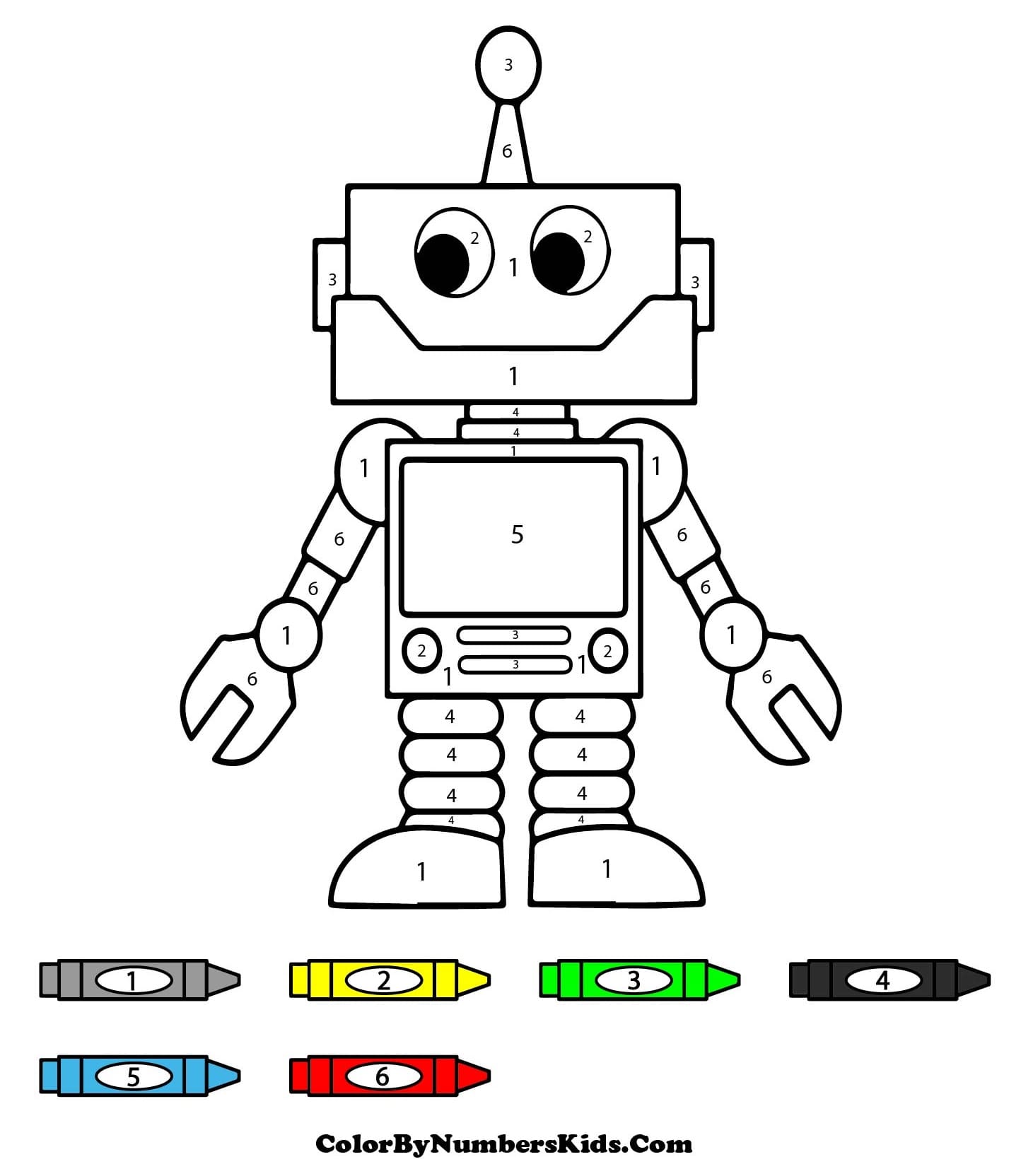 A Robot Color By Number