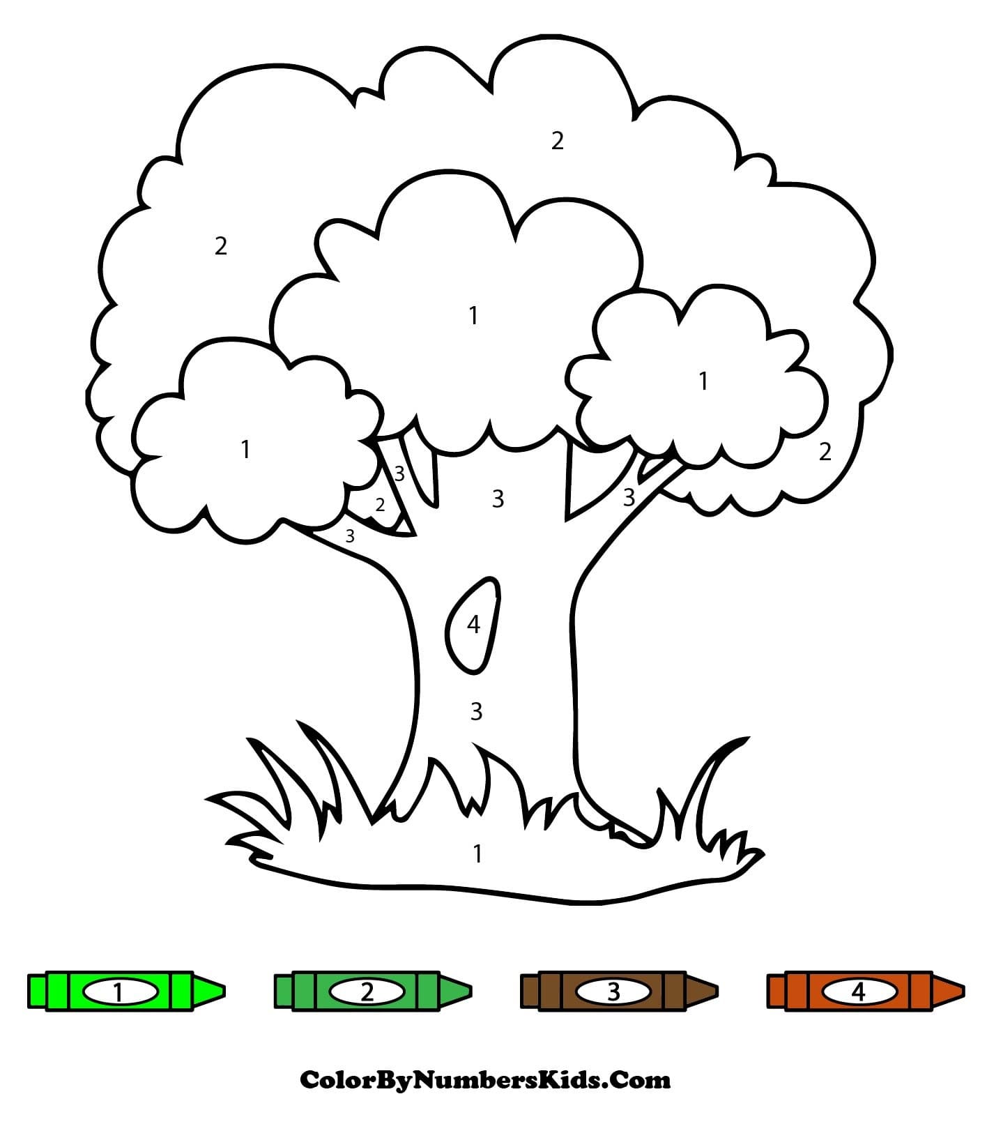A Tree Color By Number