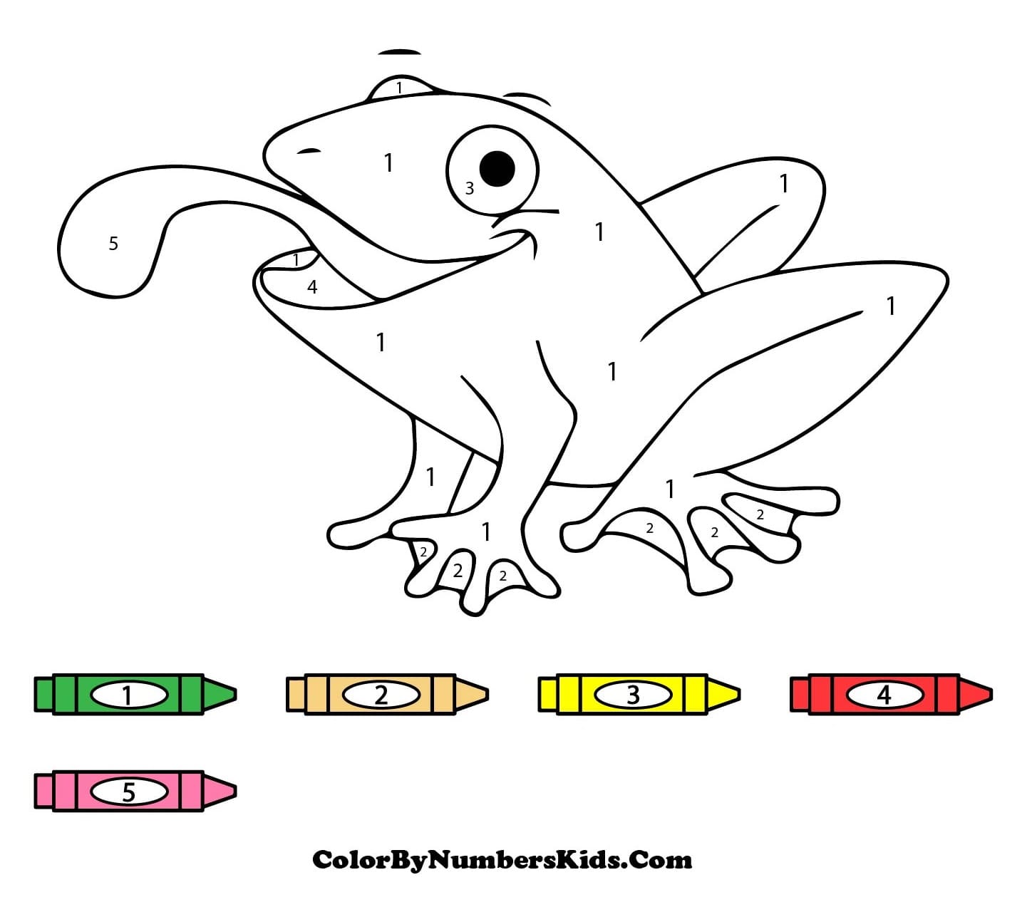 Animated Frog Color By Number