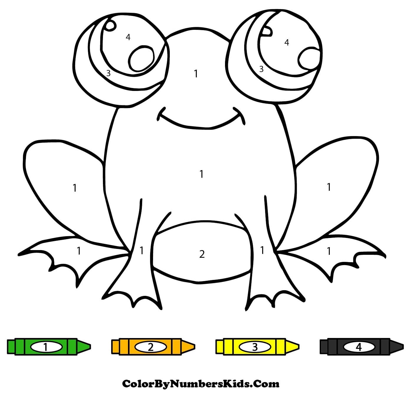 Frog Color By Number