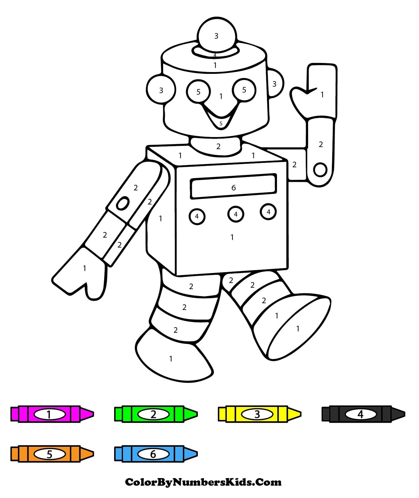 Basic Robot Color By Number