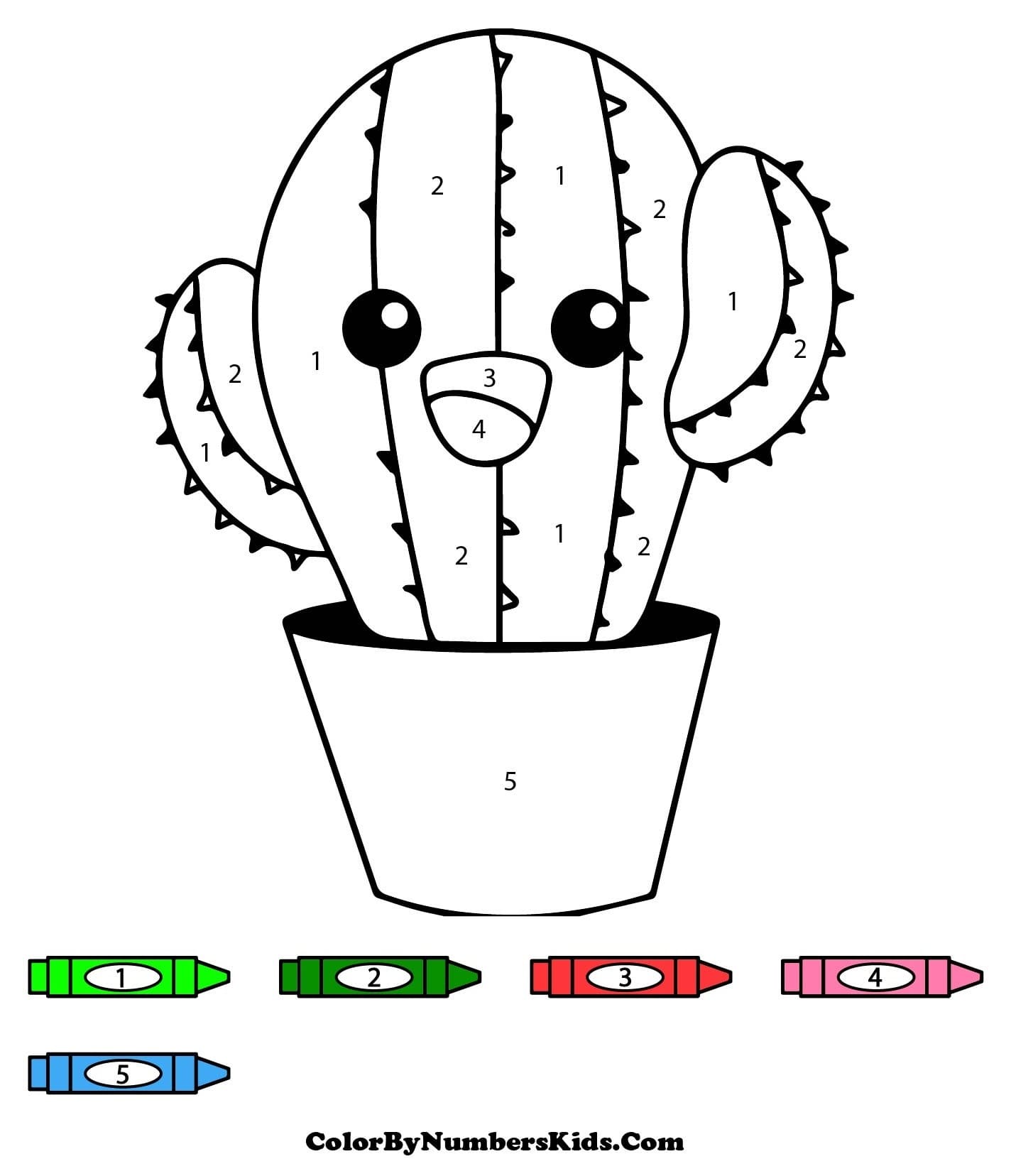 Cactus Color By Number