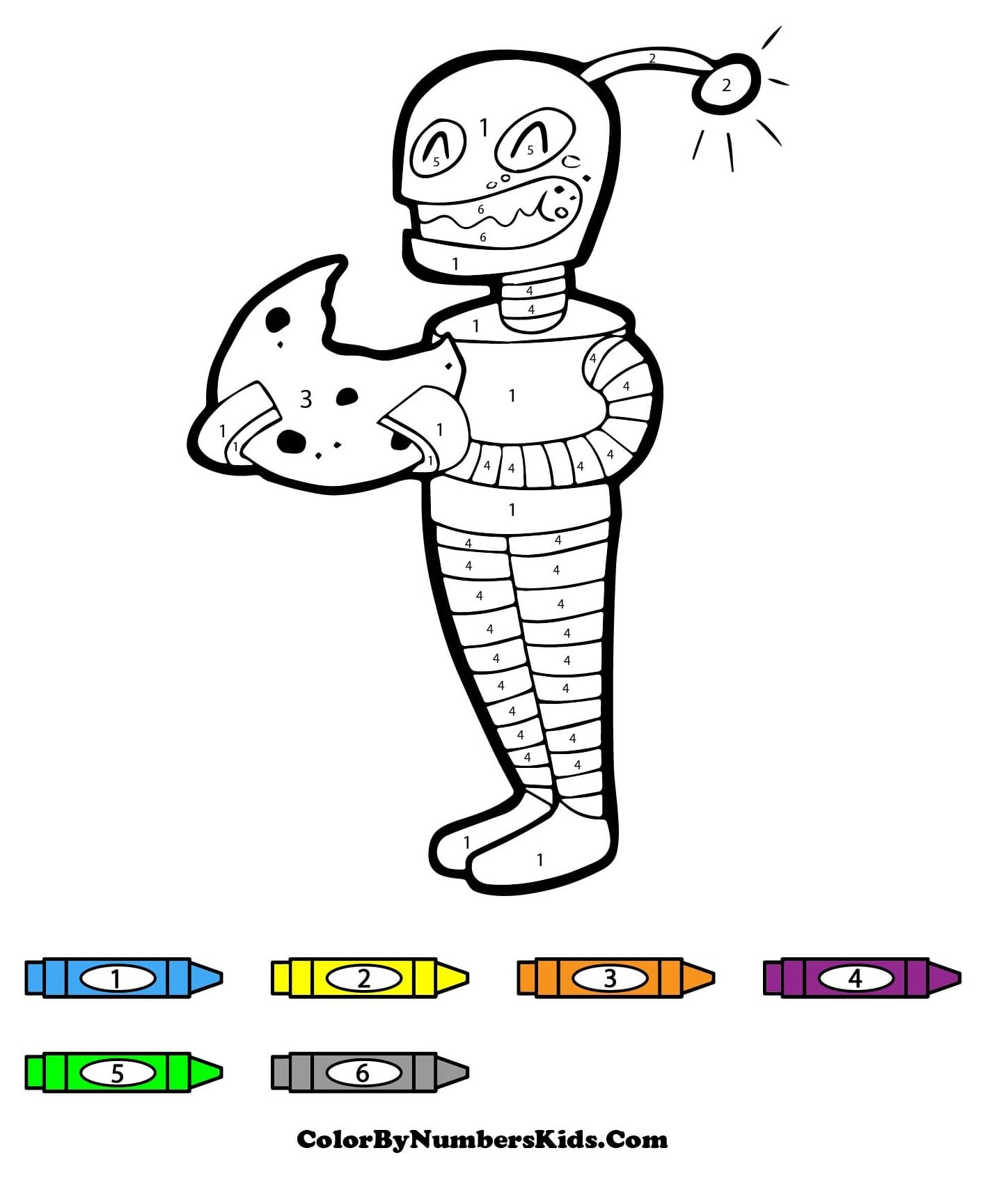 Cookie Robot Color By Number