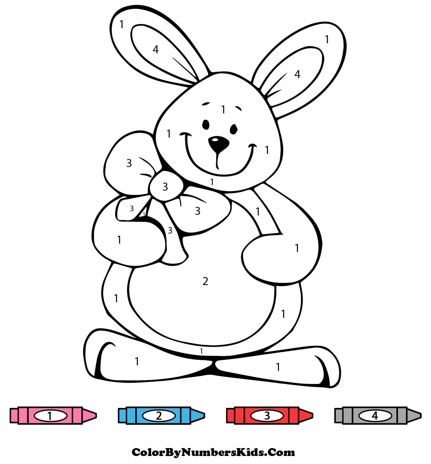 Cute Rabbit Color By Number