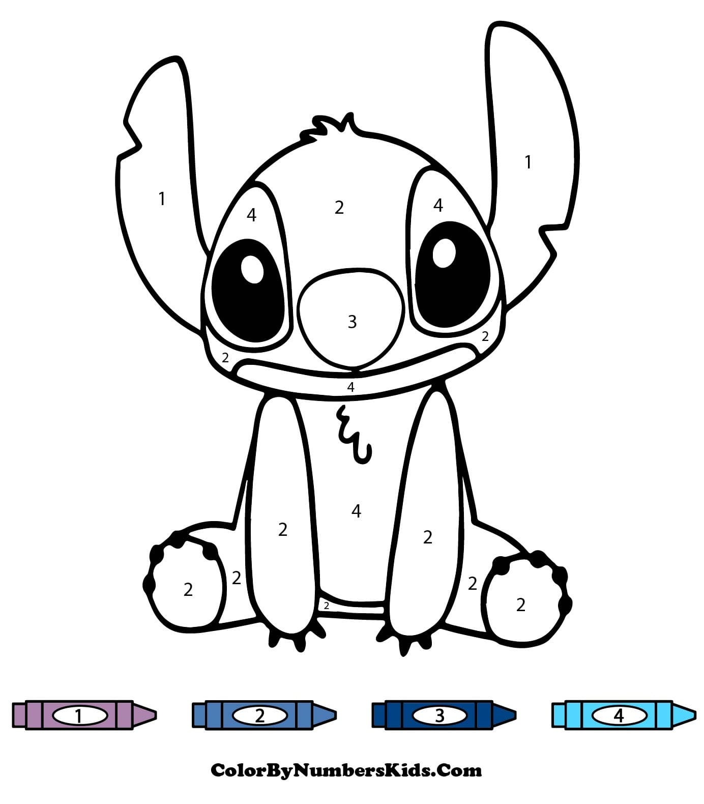 Cute Stitch Color By Number