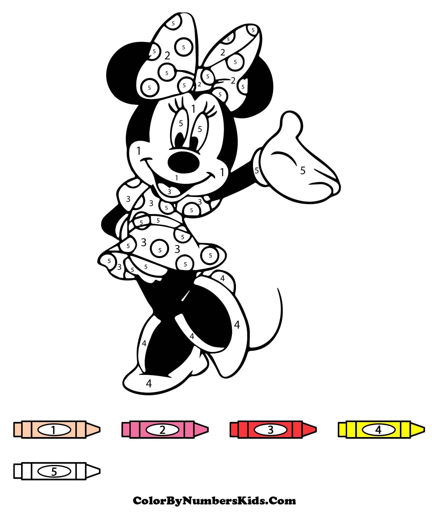 Disney Minnie Mouse Color By Number
