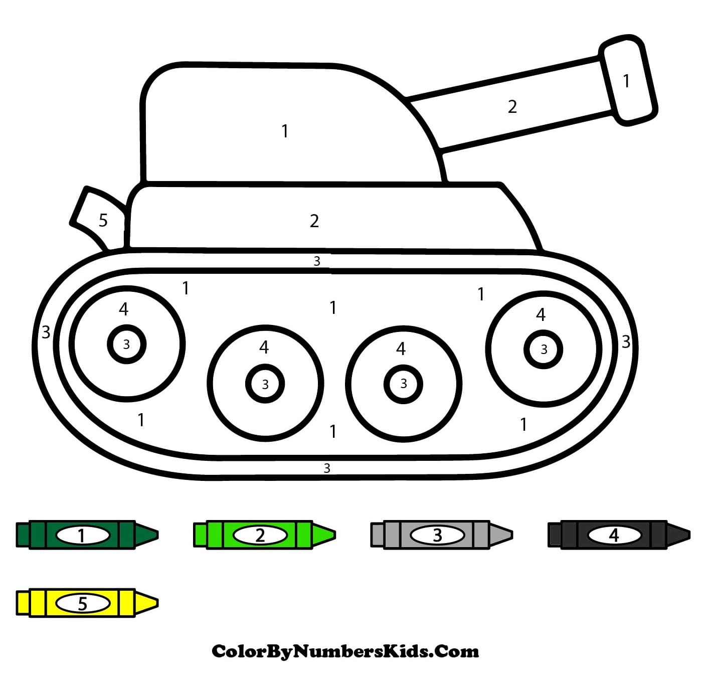 Easy Tank Color By Number