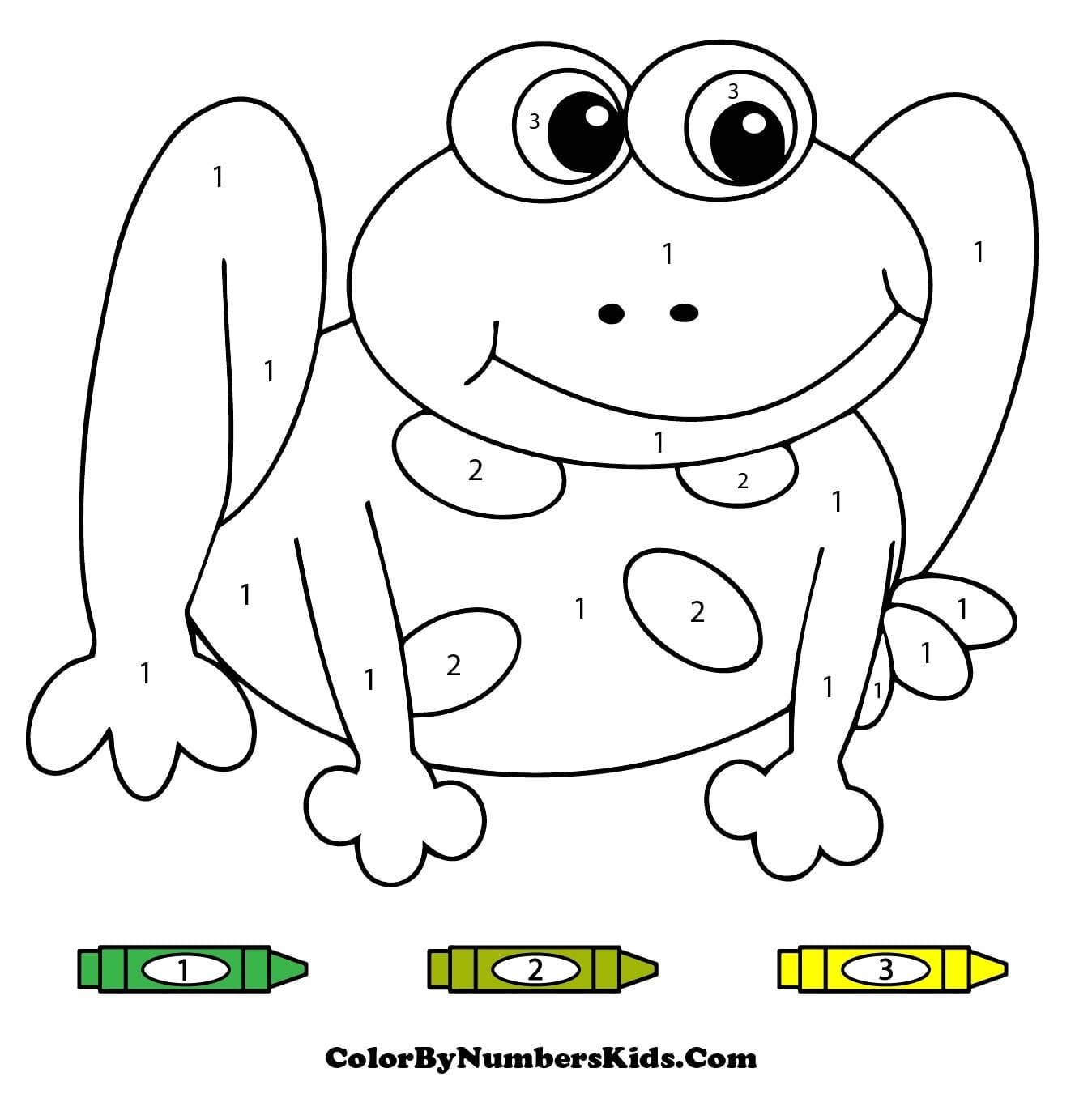 Funny Frog Color By Number