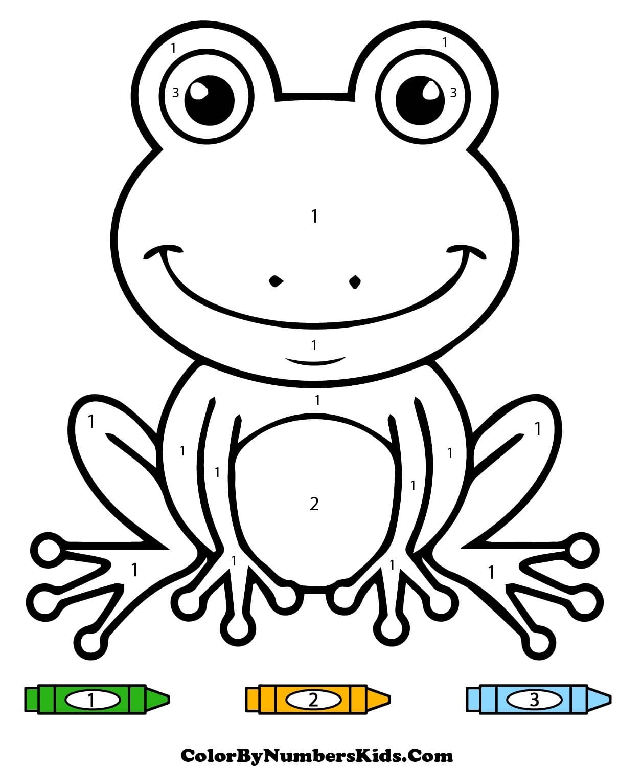 Happy Frog Color By Number For Kids