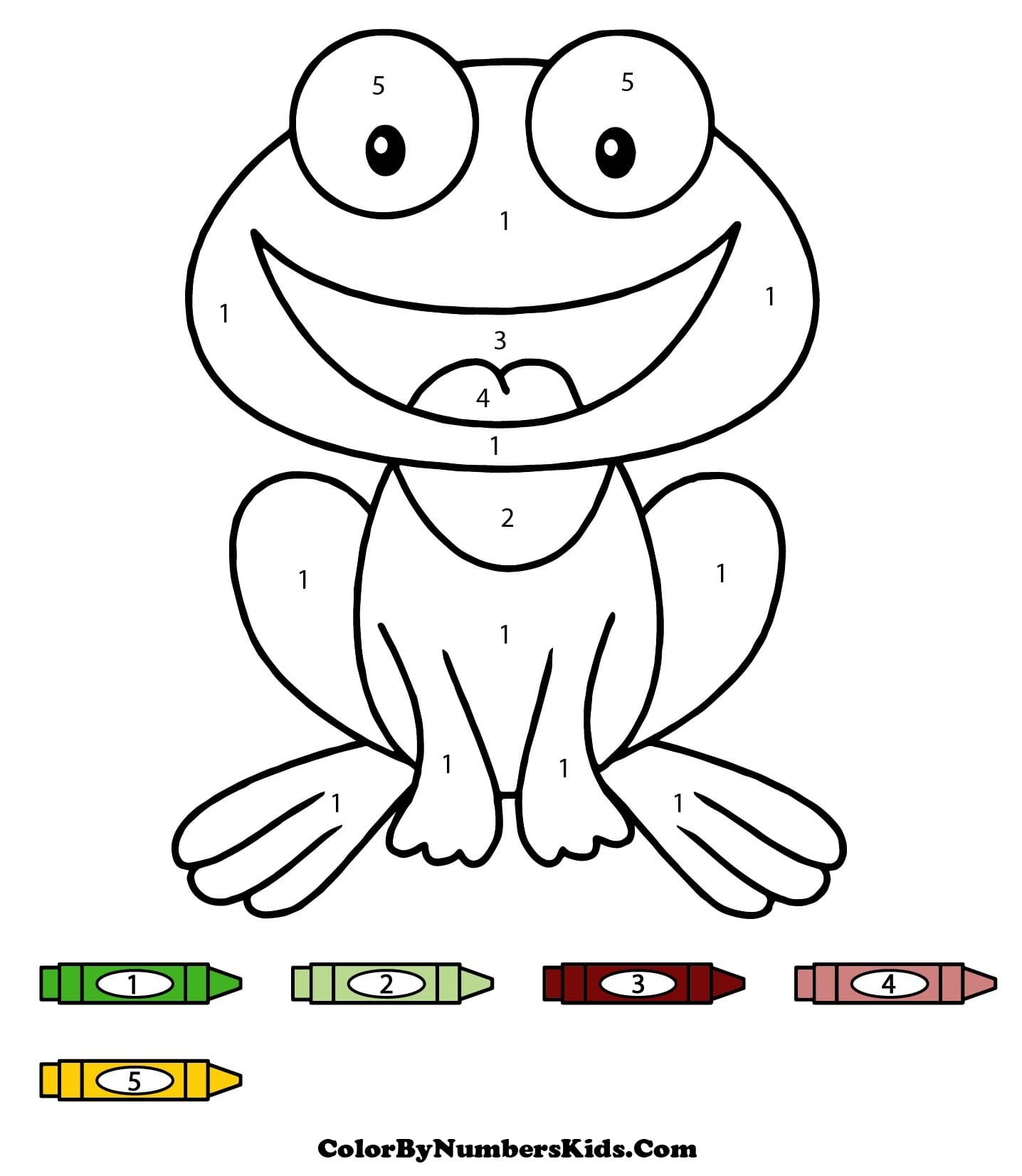 Happy Frog Color By Number
