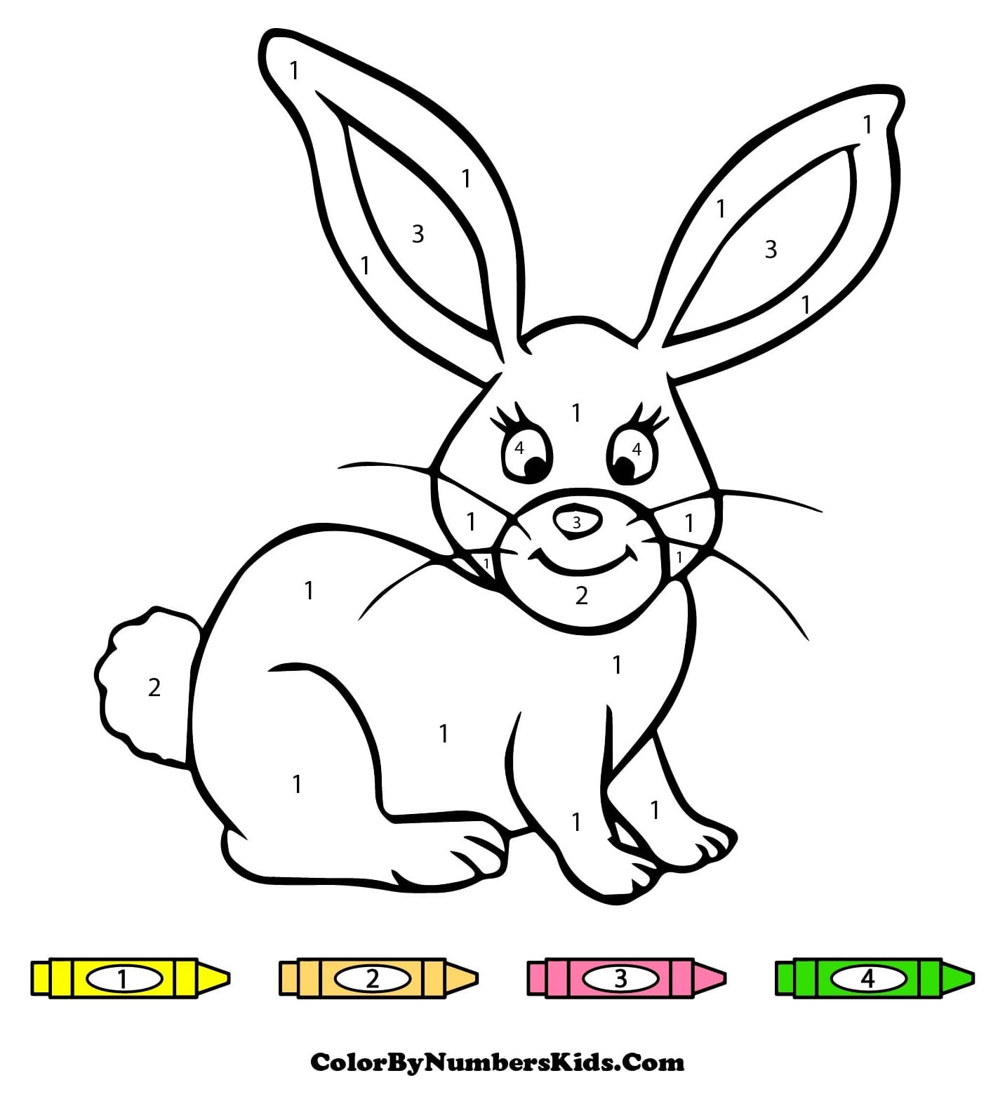 Happy Rabbit Color By Number