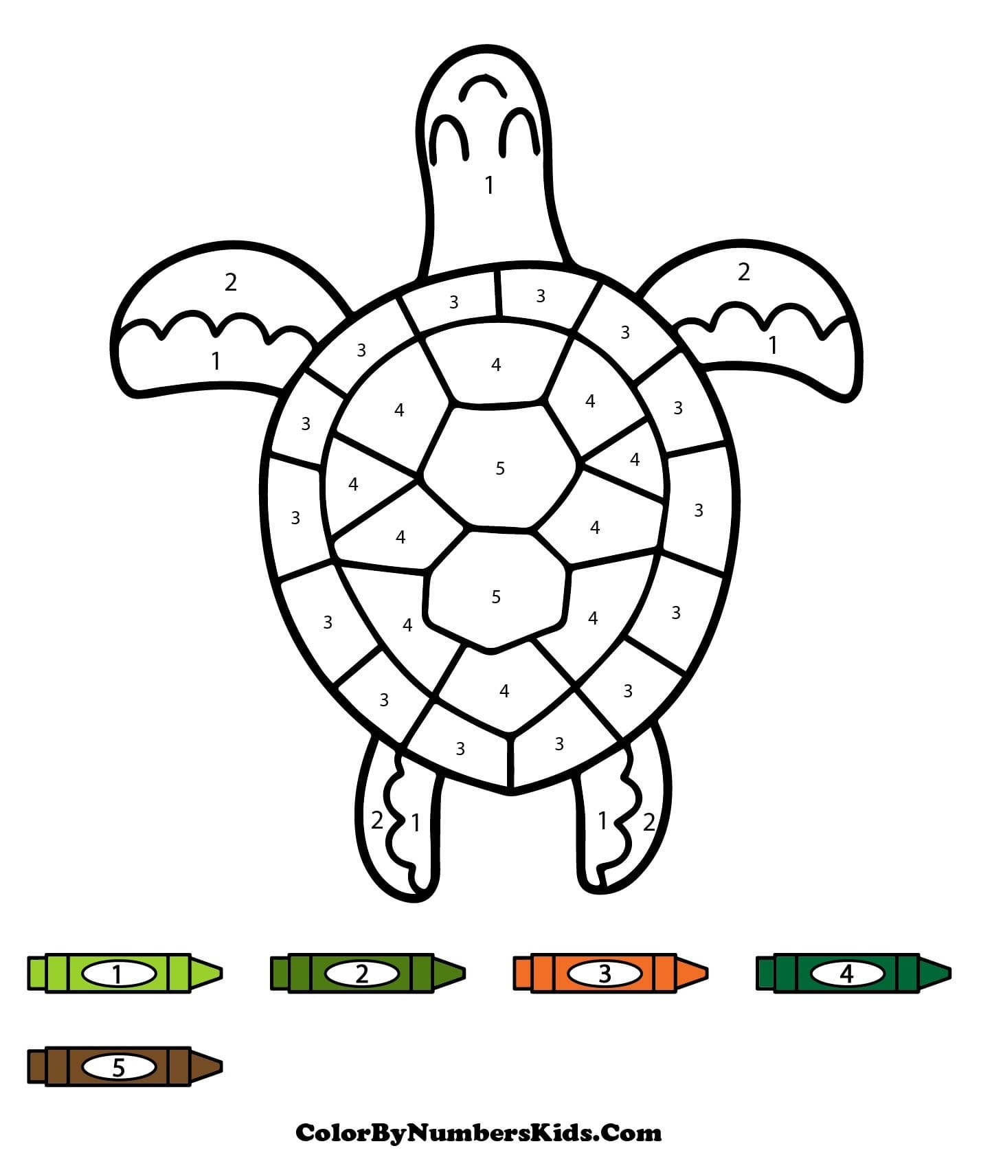 Happy Turtle Color By Number
