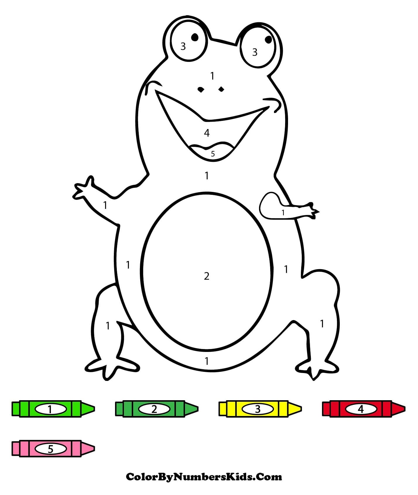 Joyful Frog Color By Number