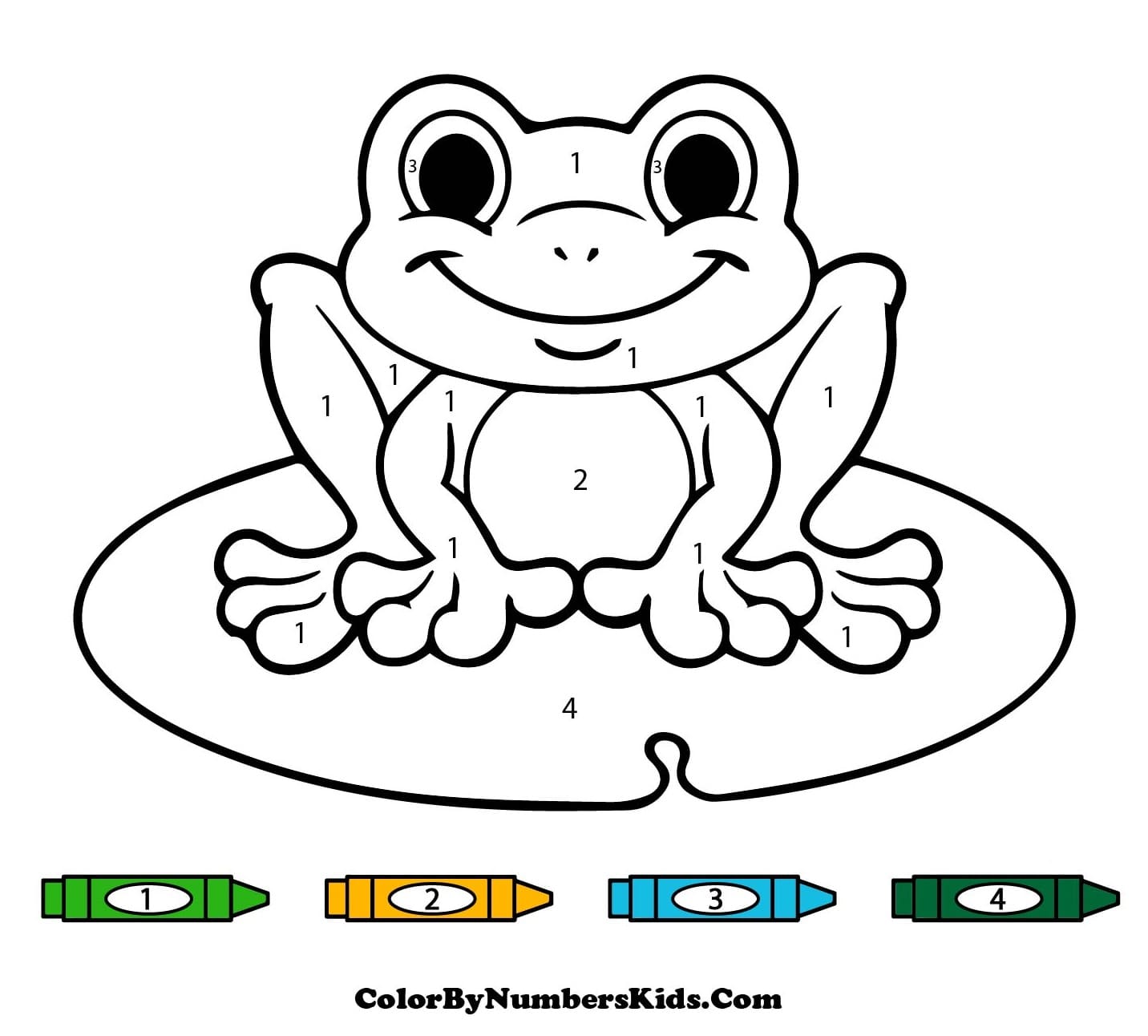 Little Frog Color By Number