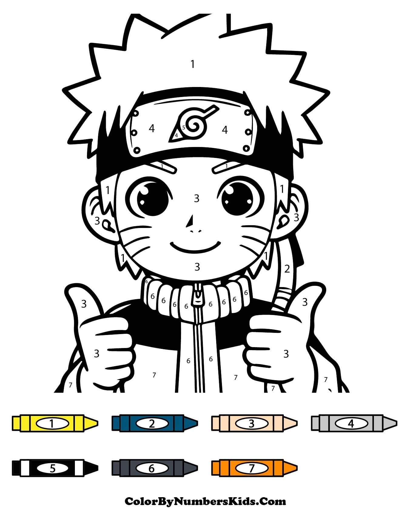 Little Naruto Color By Number