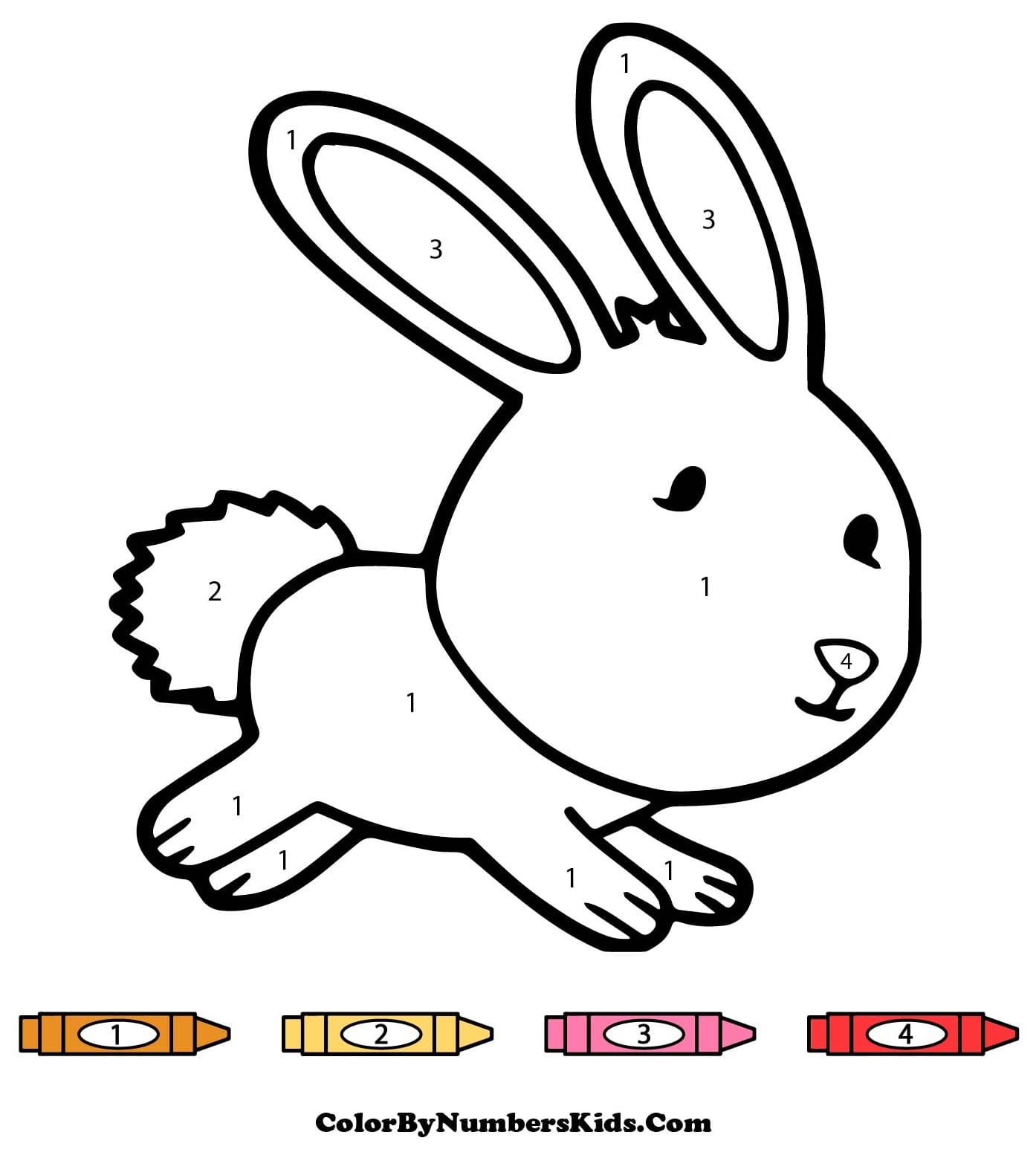 Little Rabbit Color By Number