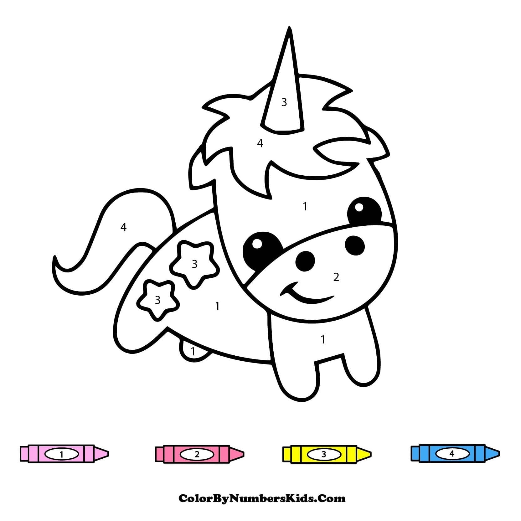 Little Unicorn Color By Number