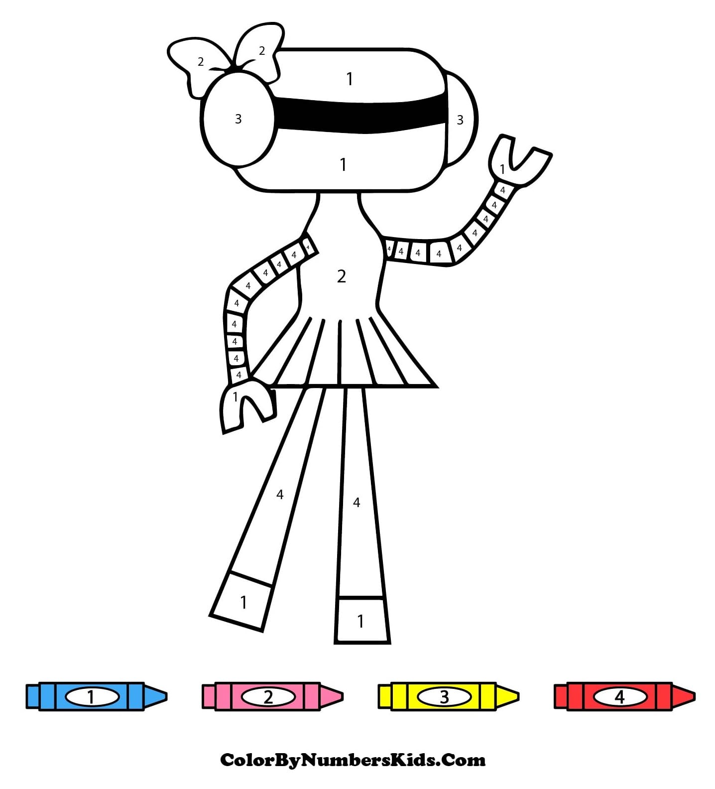 Lovely Robot Color By Number