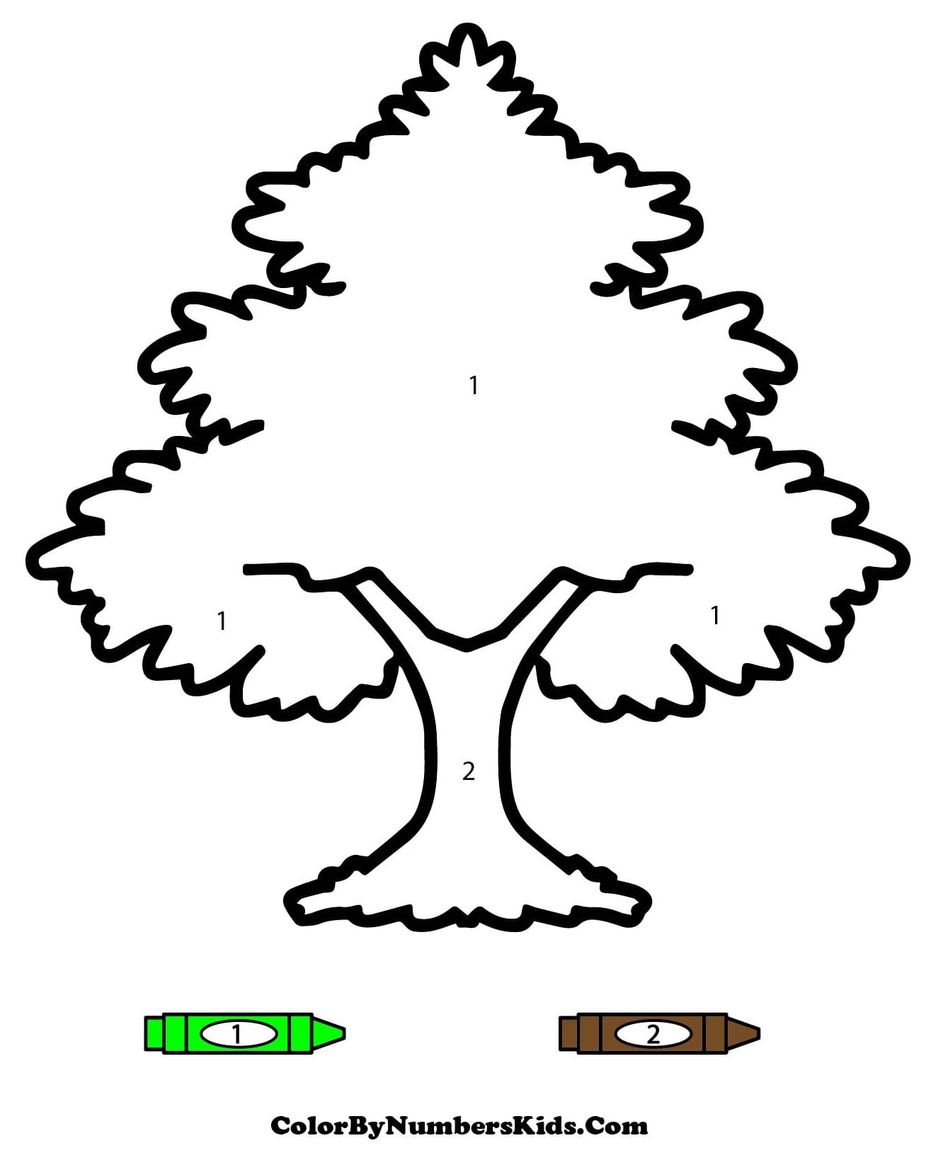 Normal Tree Color By Number