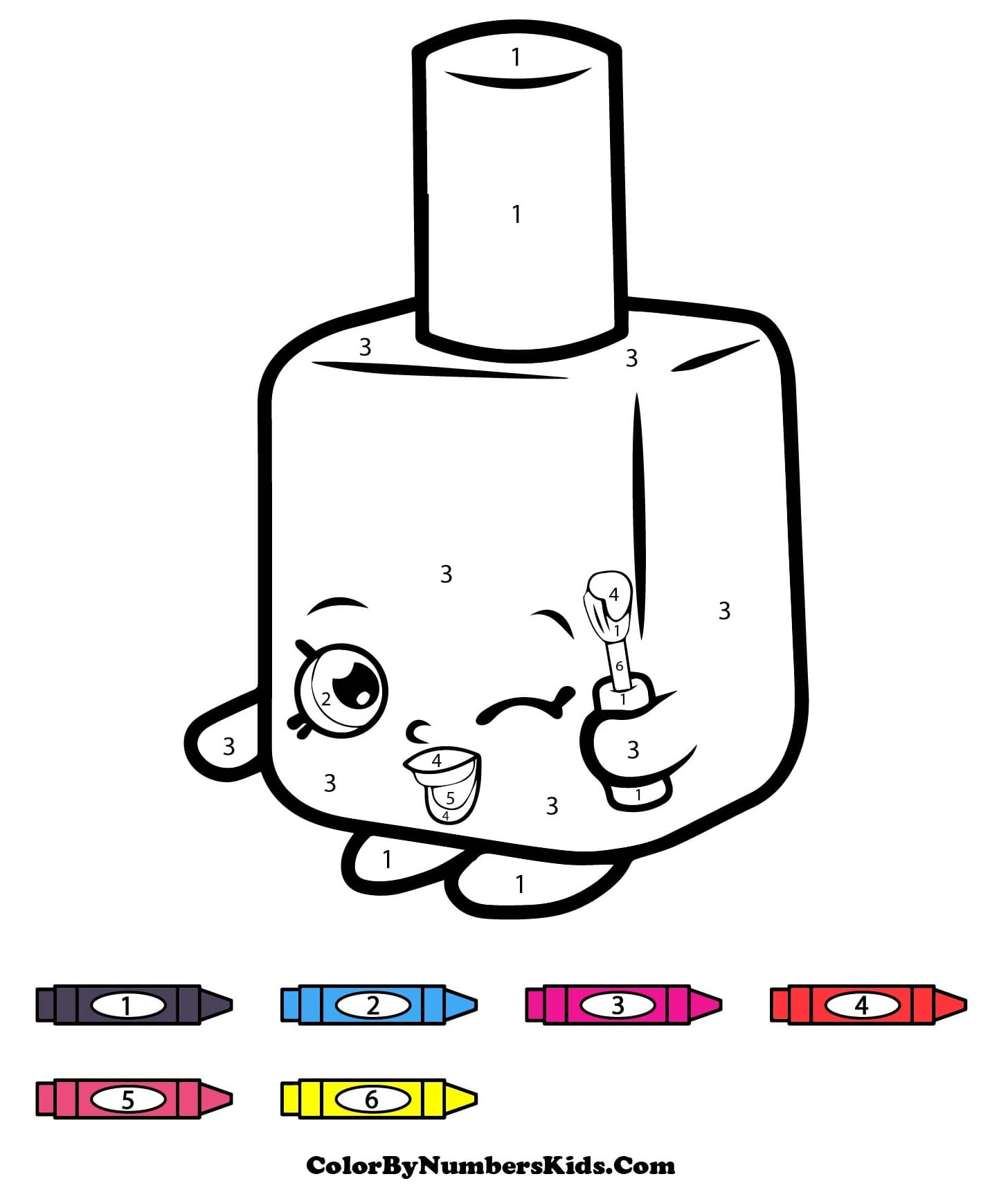 Polly Polish Shopkins Color By Number