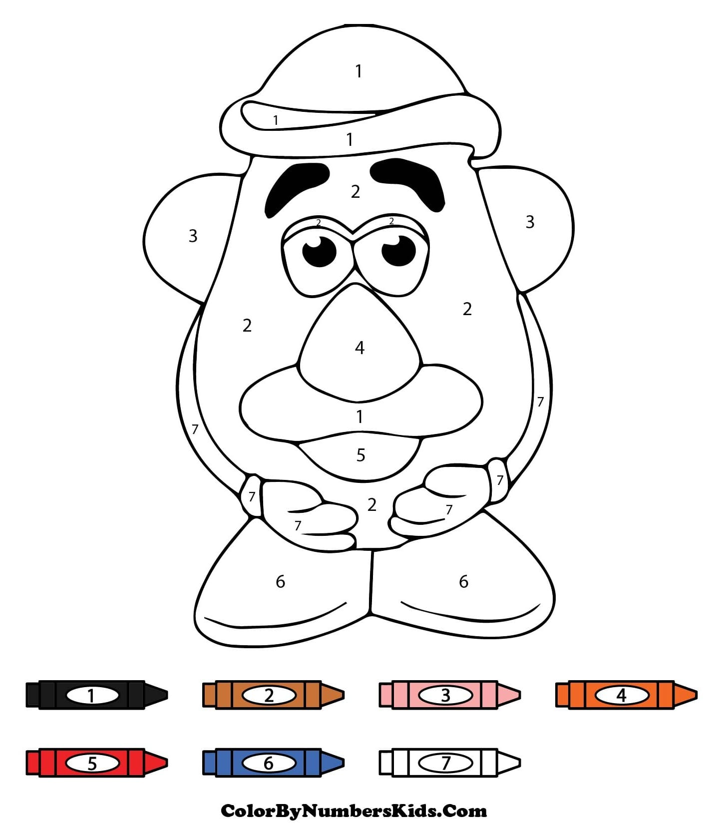 Potato Toy Story Color By Number
