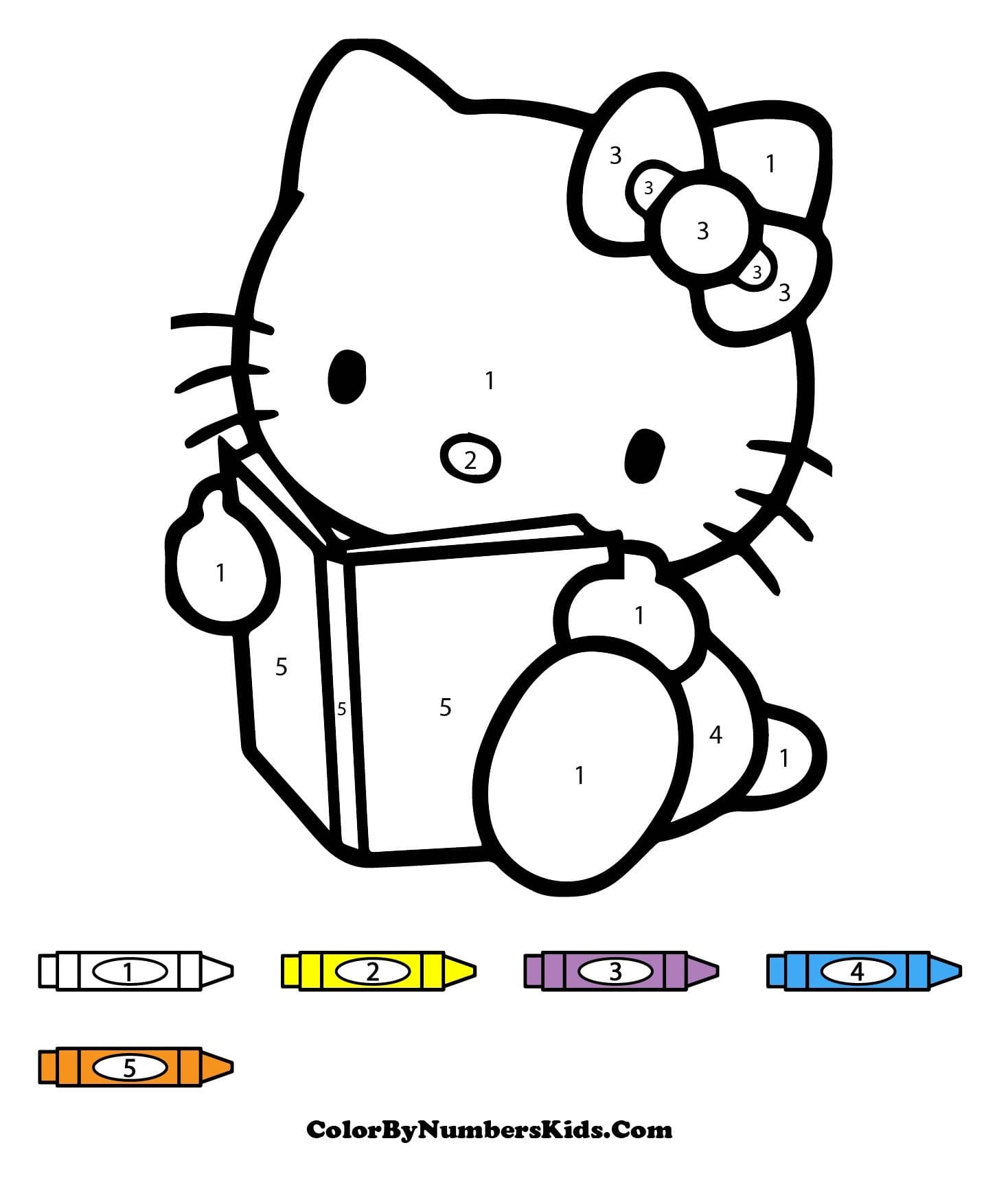 Print Hello Kitty Color By Number