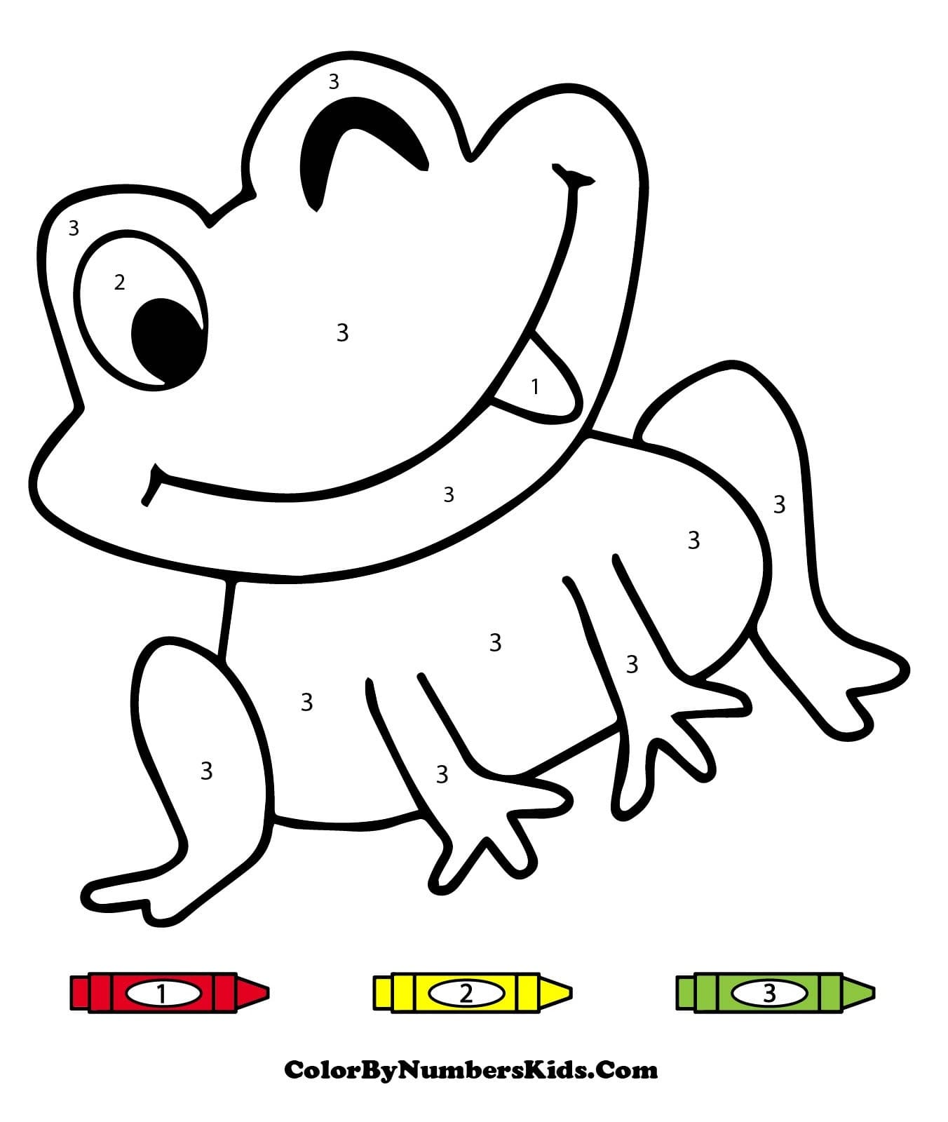 Printable Frog Color By Number
