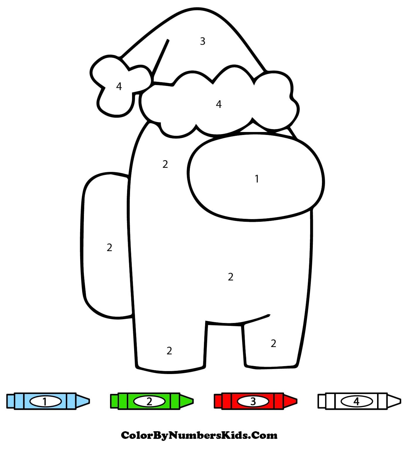 Santa Among Us Color By Number