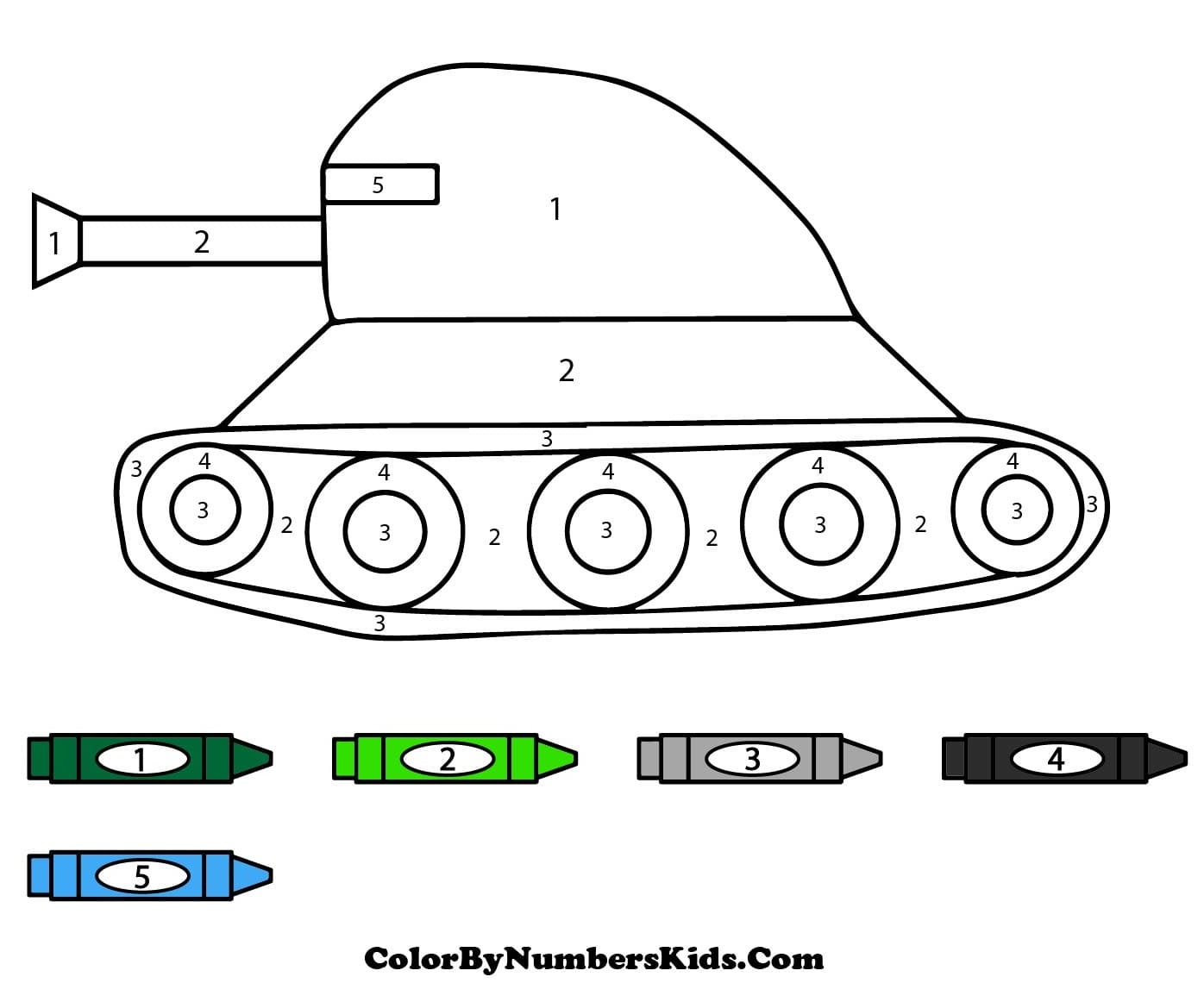 Simple Tank Color By Number