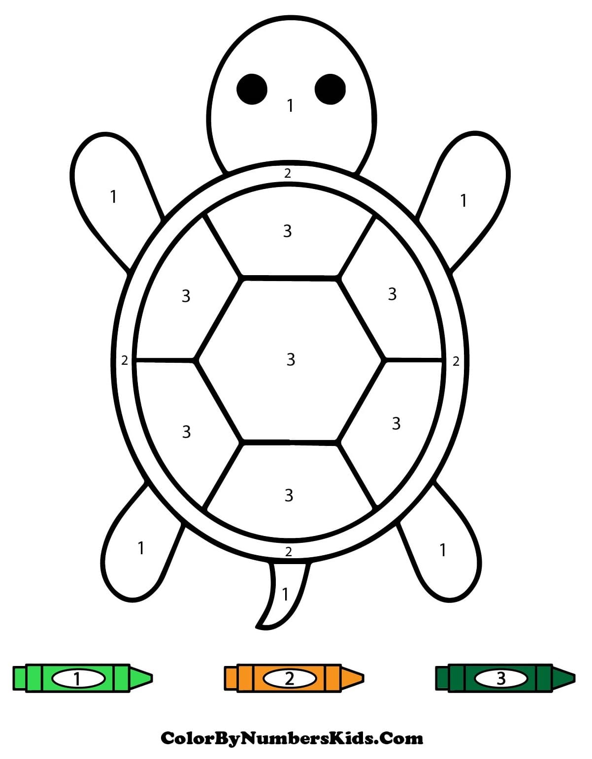 Simple Turtle Color By Number