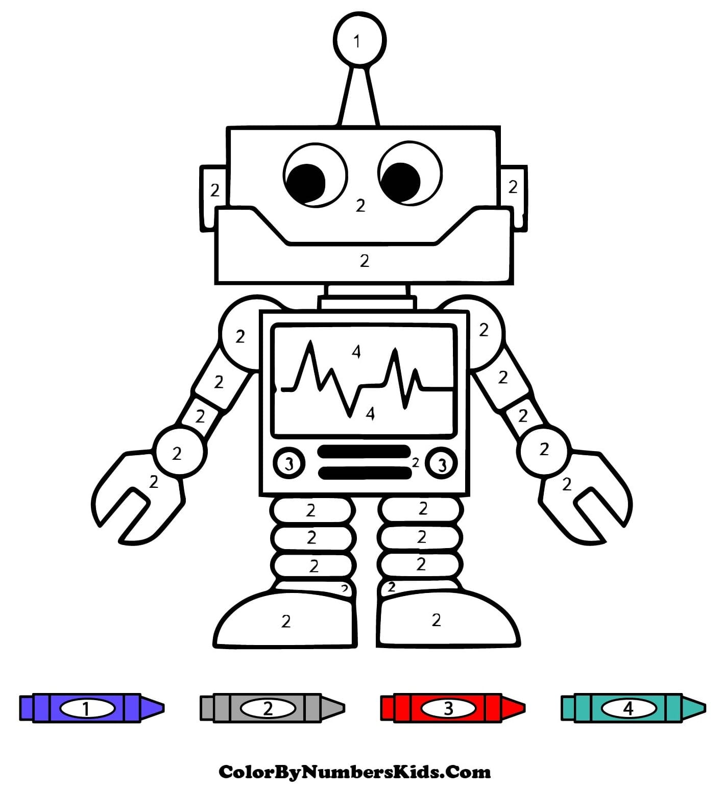 The Robot Color By Number