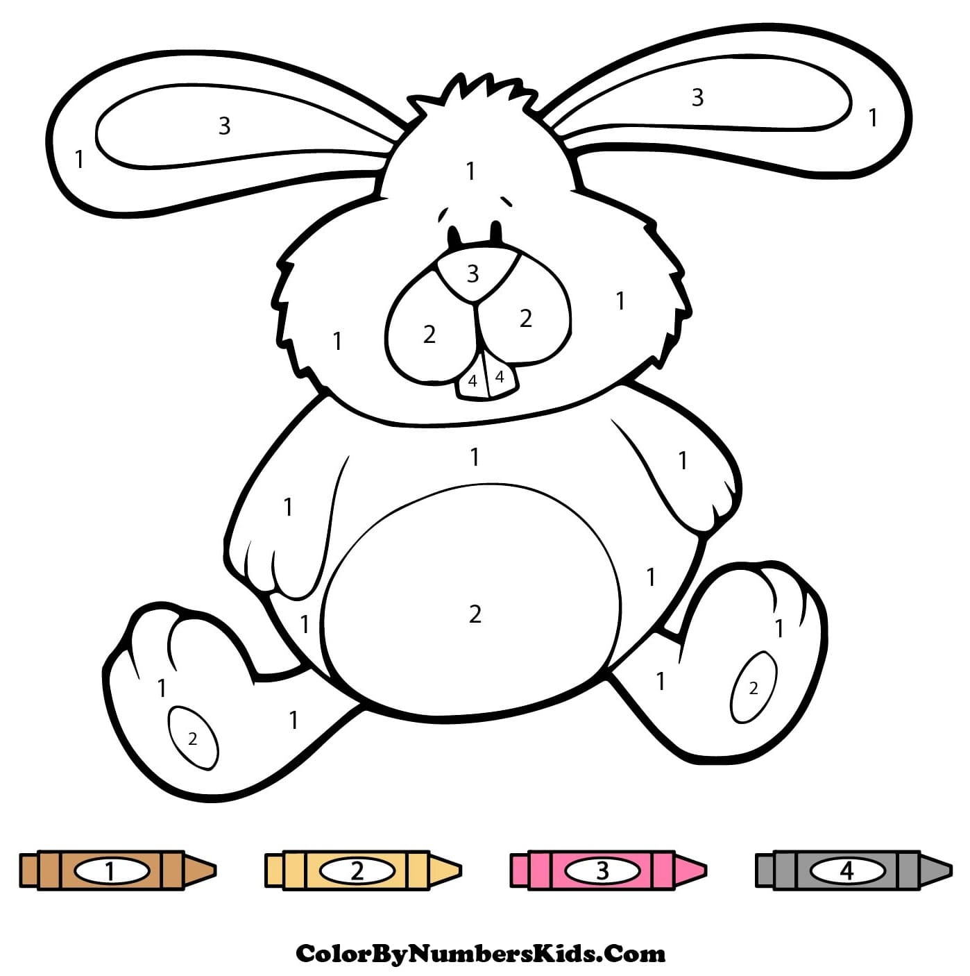 Toy Rabbit Color By Number