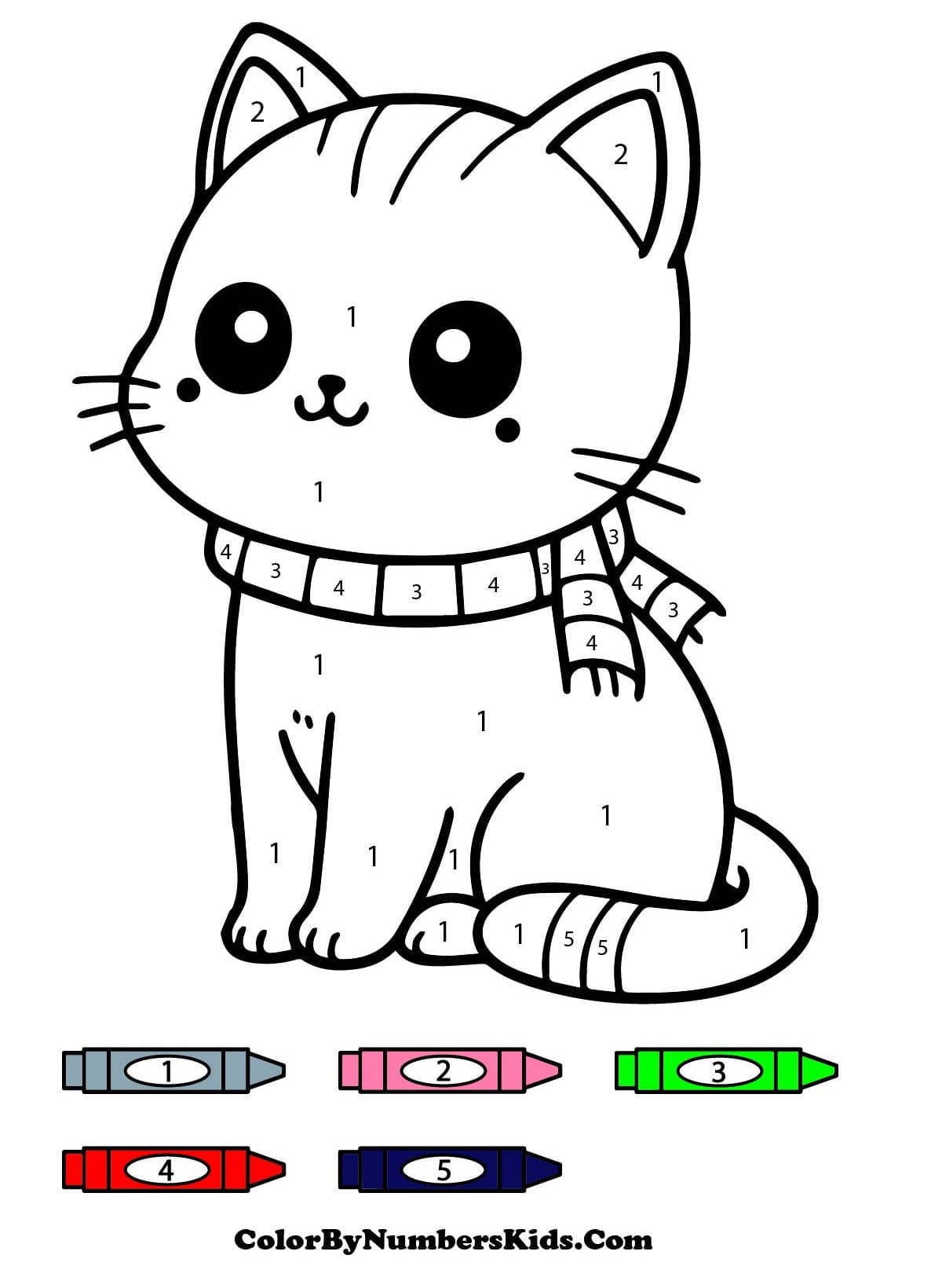 Cat Color By Number