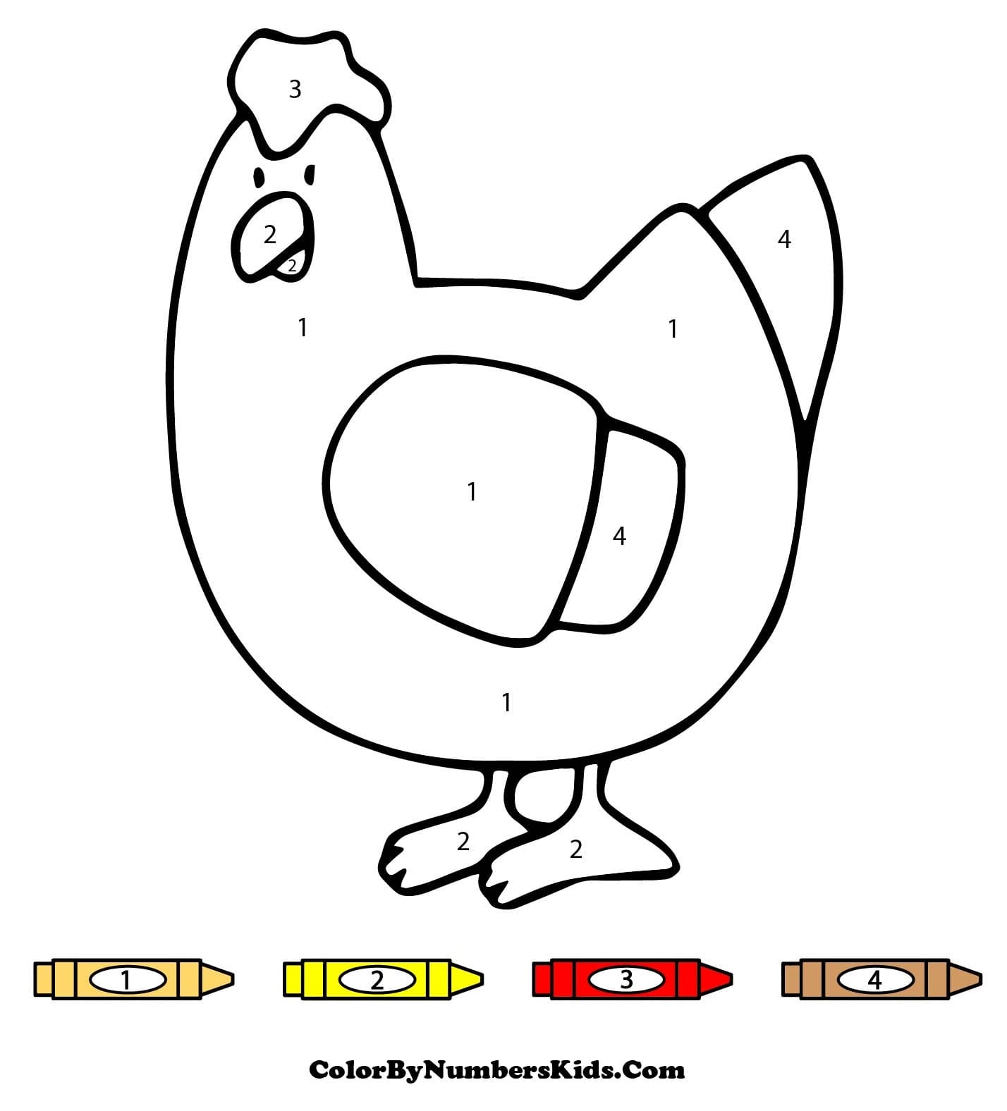 A Chicken Color By Number