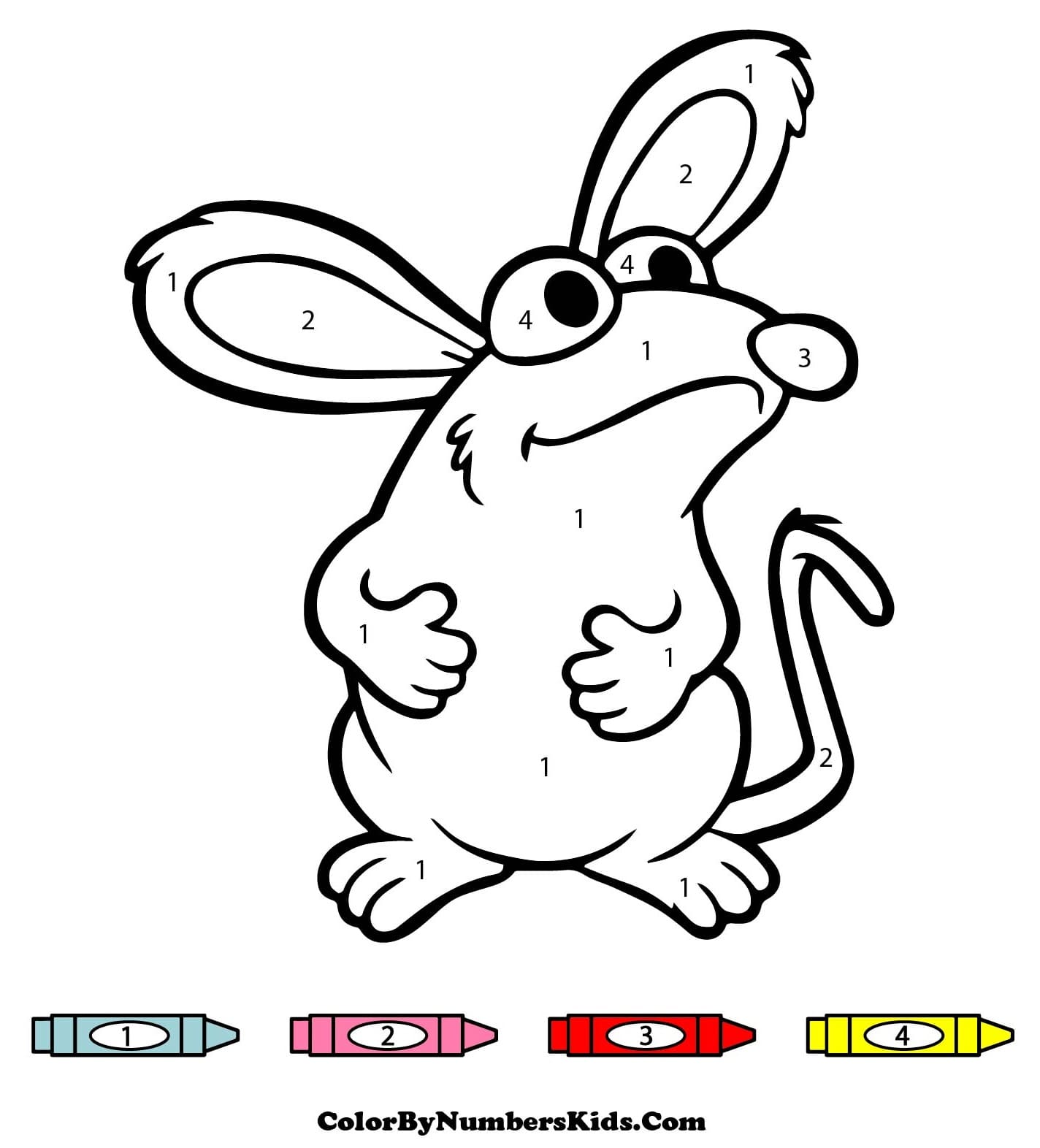A Happy Mouse Color By Number