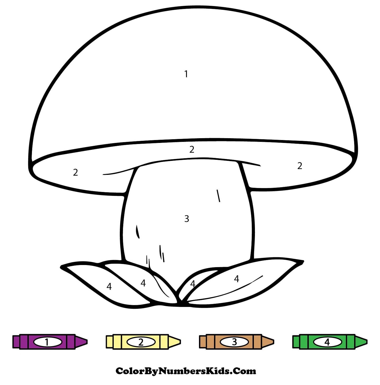 A Mushroom Color By Number