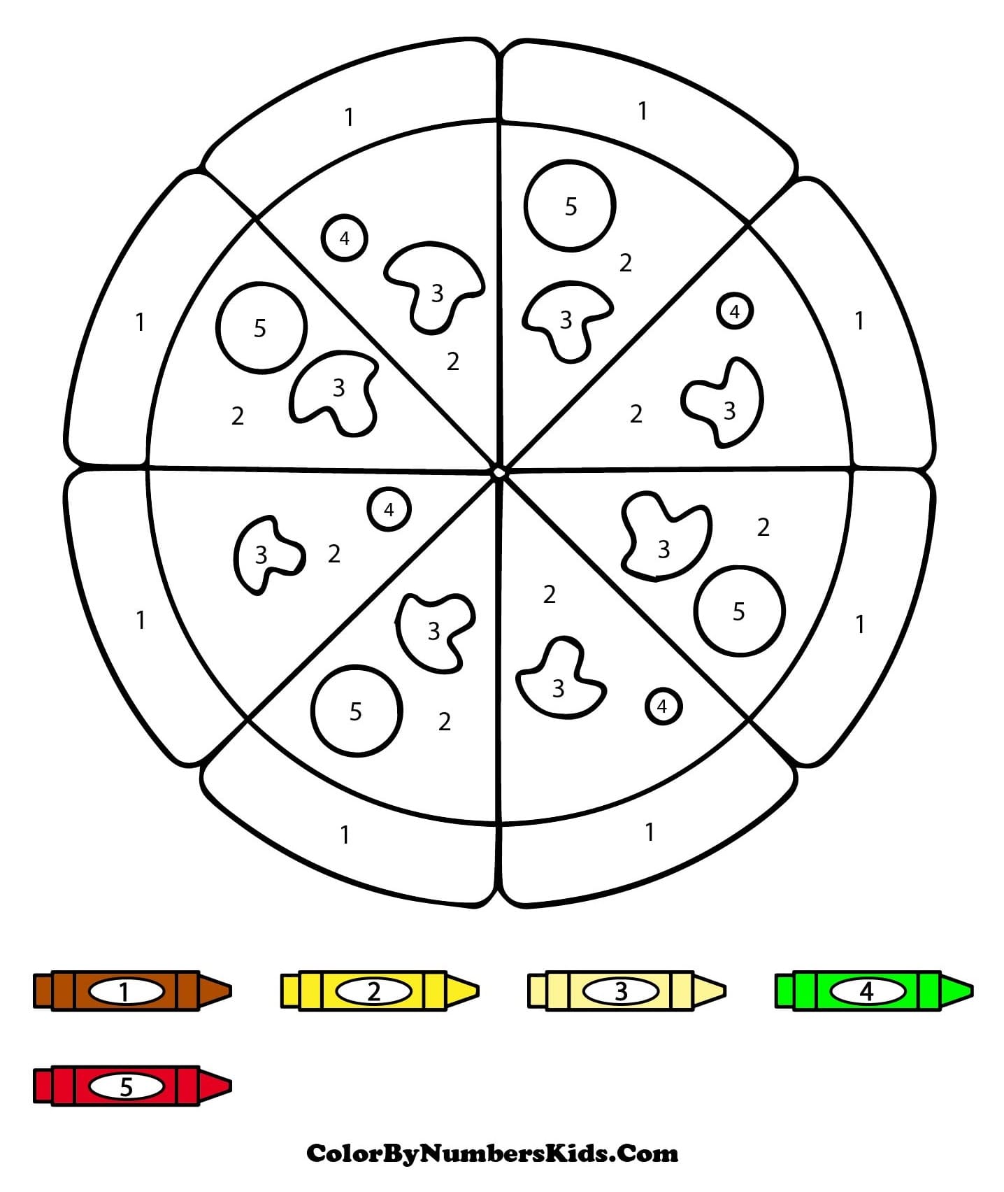 A Pizza Color By Number