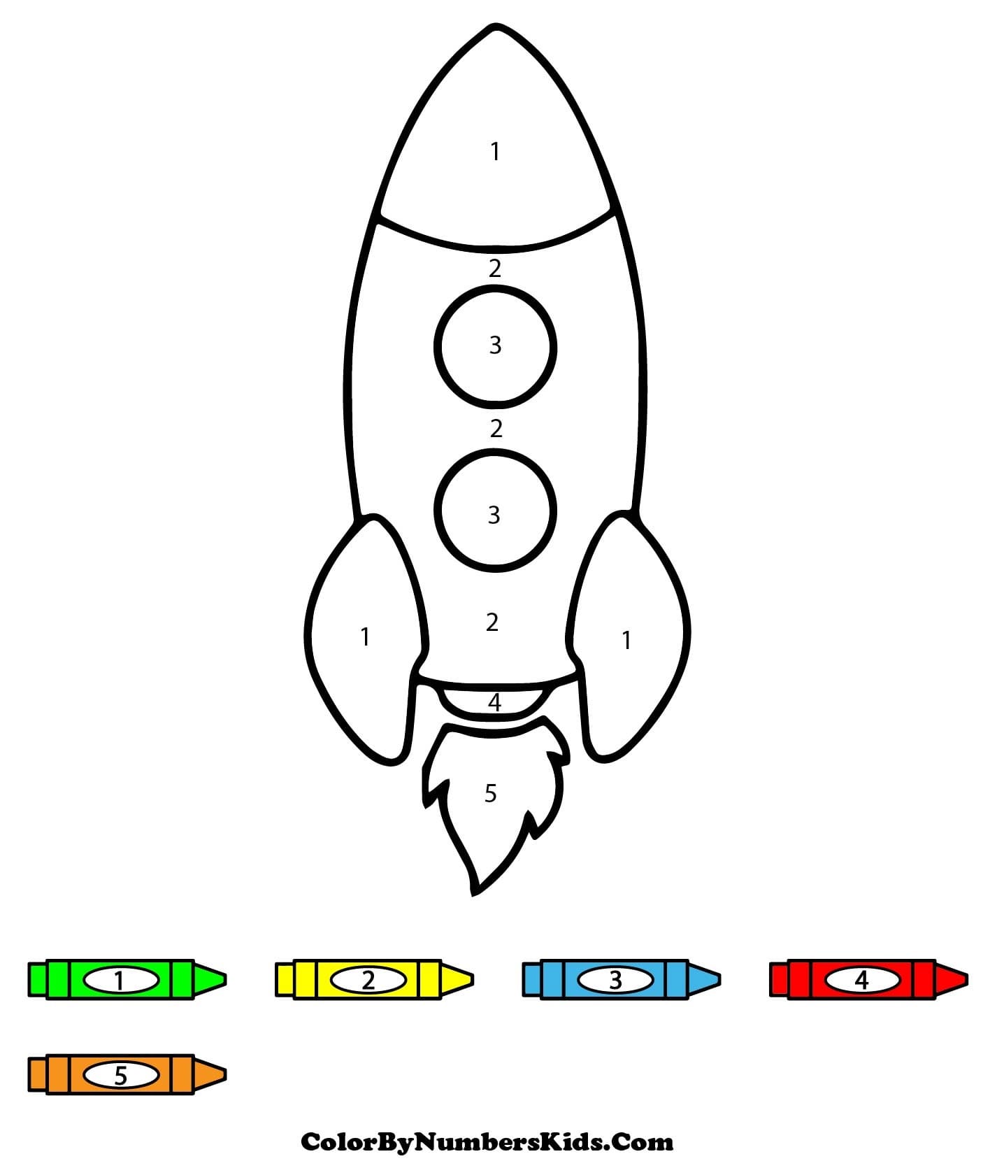 A Rocket Color By Number