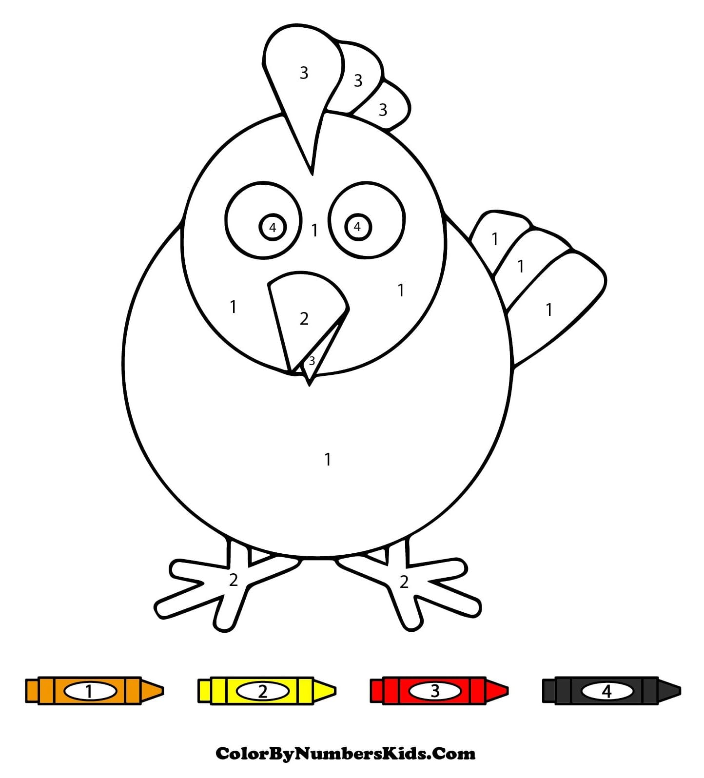A Simple Chicken Color By Number