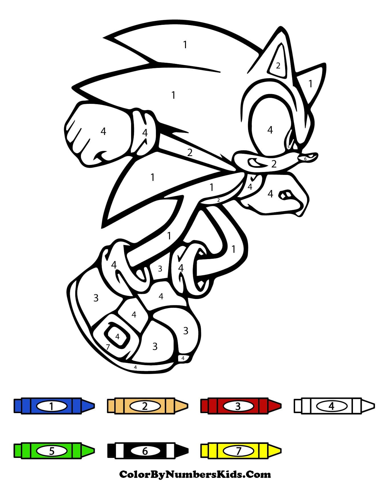 Action Sonic Color By Number