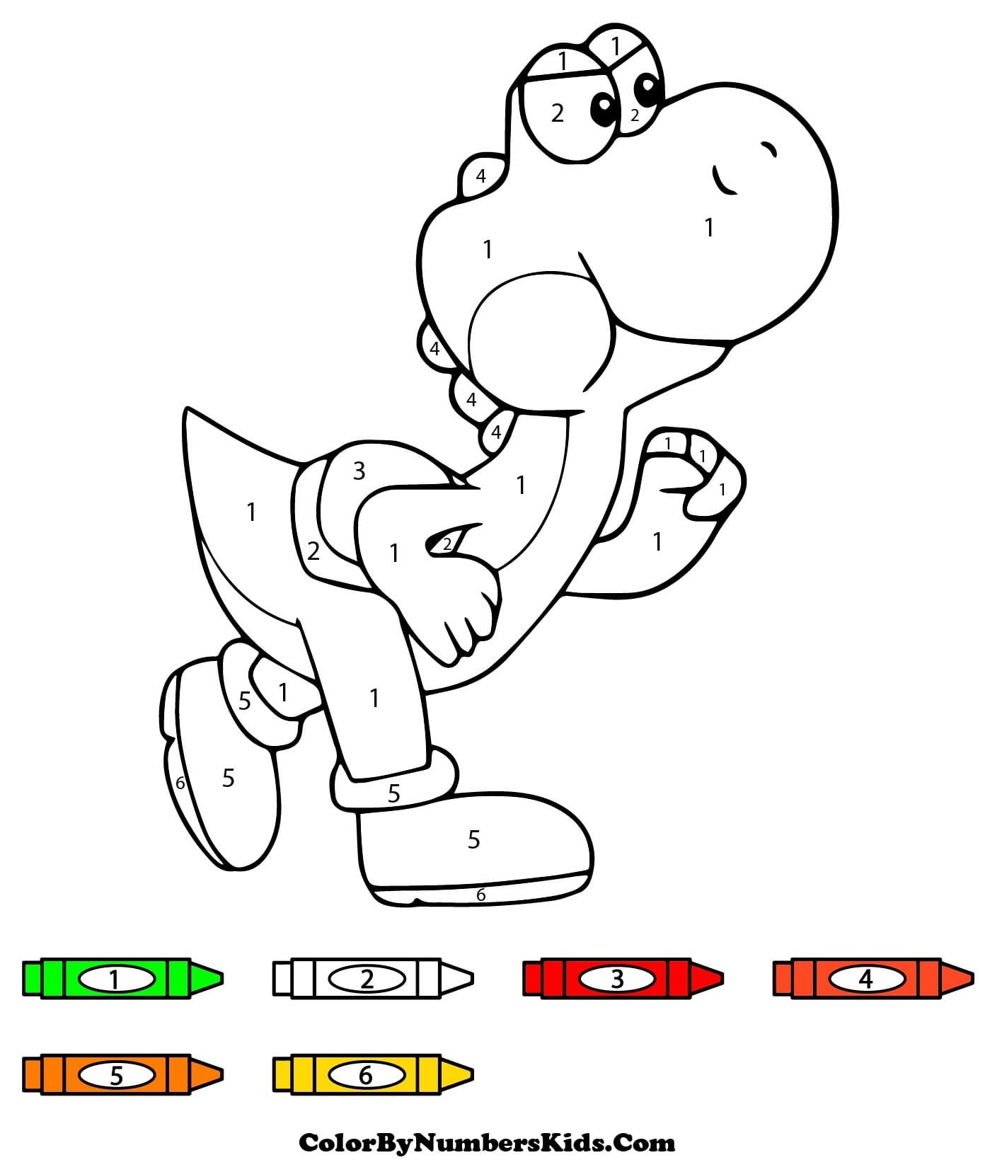 Angry Yoshi Color By Number
